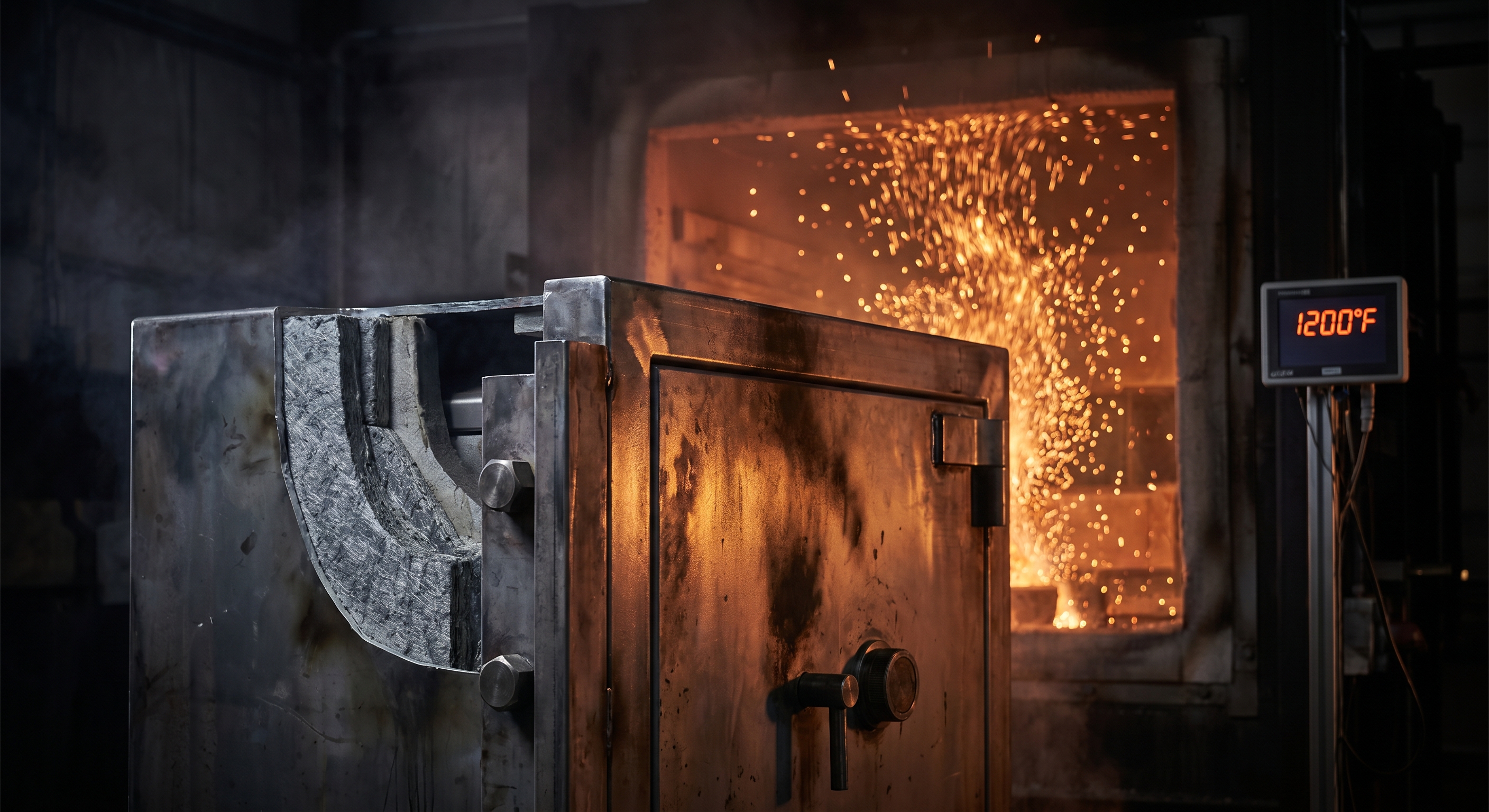 Heavy-Duty Fireproof Safe Under Thermal Testing