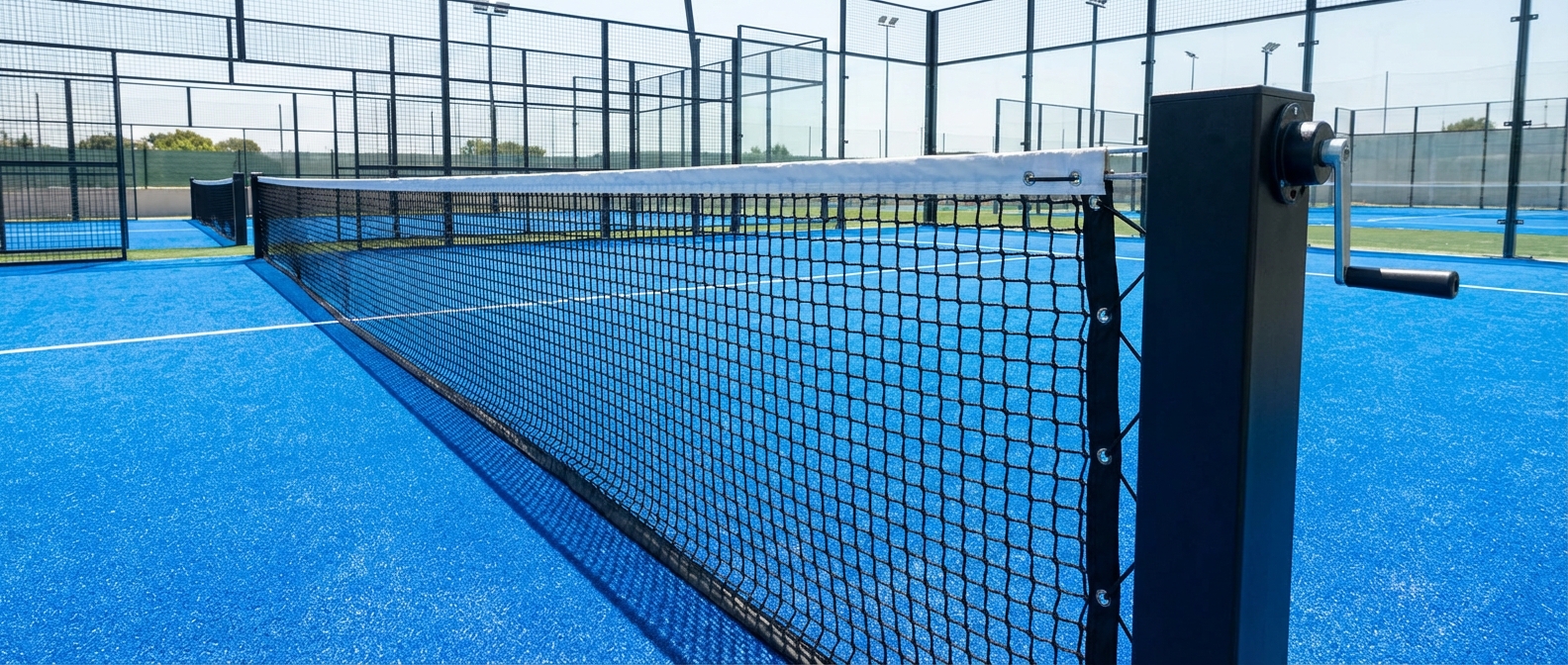 professional padel net setup