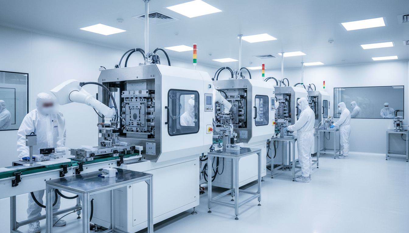 High-volume LSR production line for industrial components