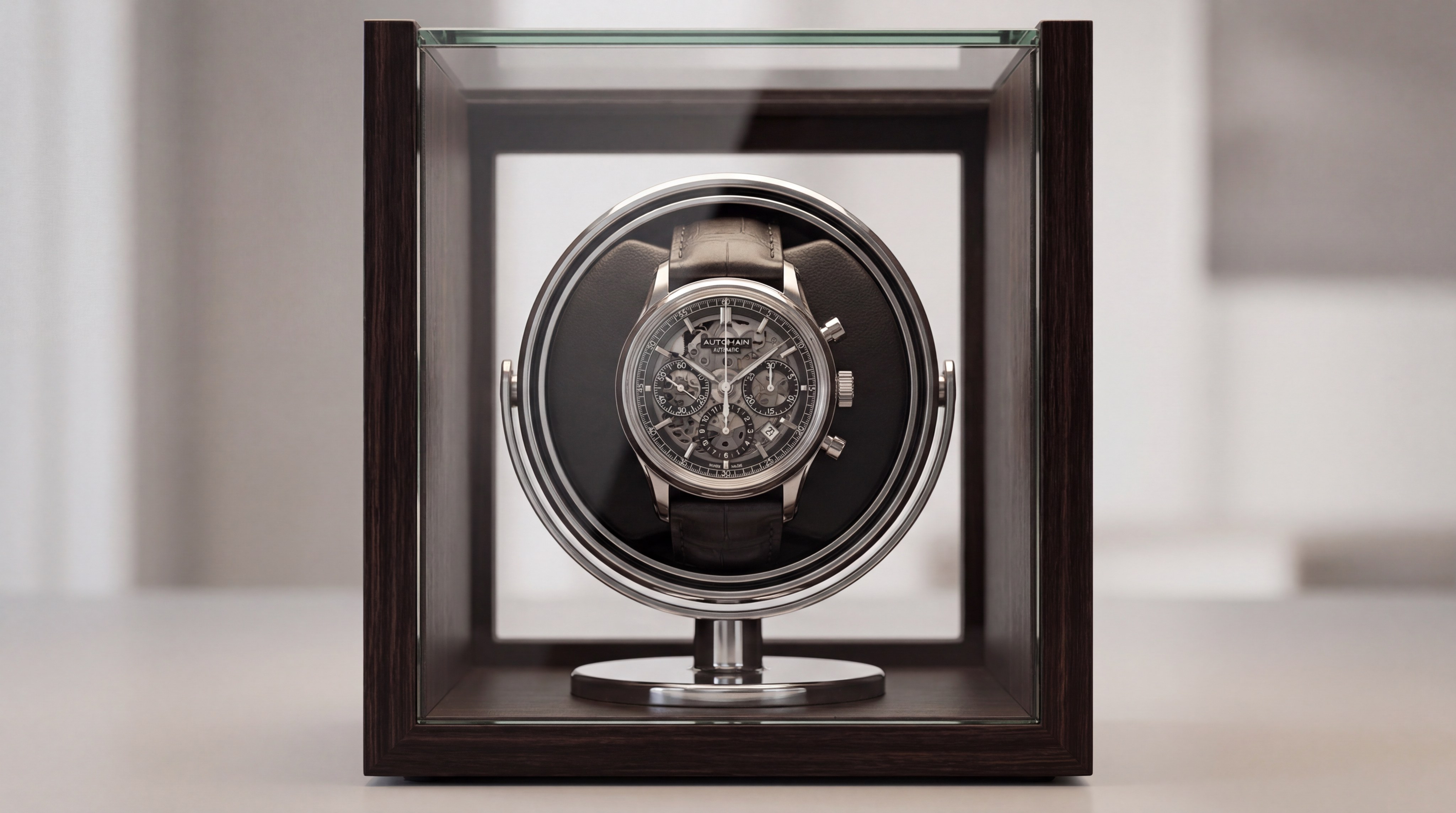 Photorealistic Watch in Centered Winder Position