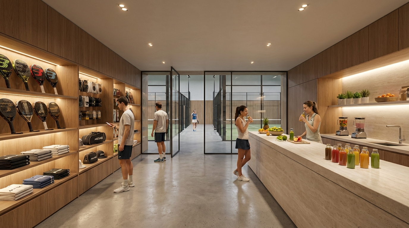 luxury padel club pro shop