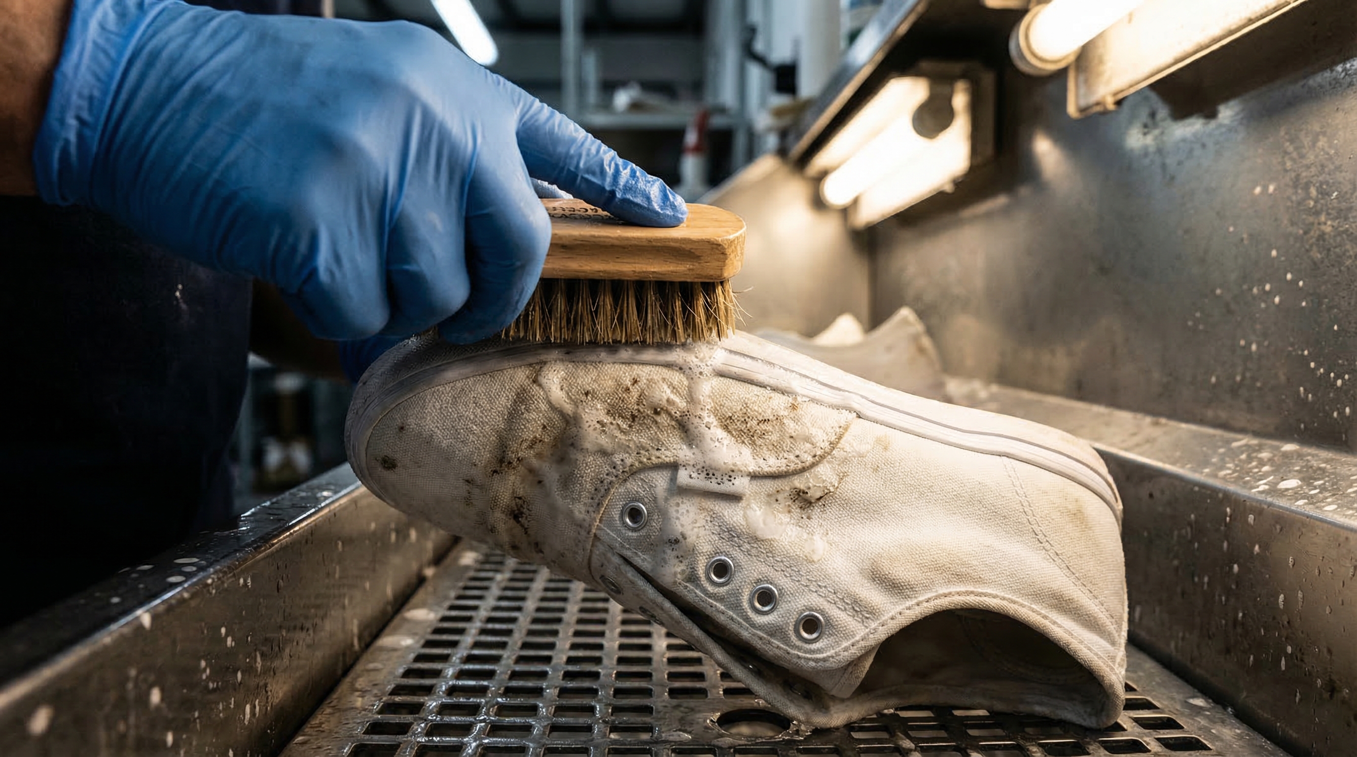 textile cleaning macro documentary