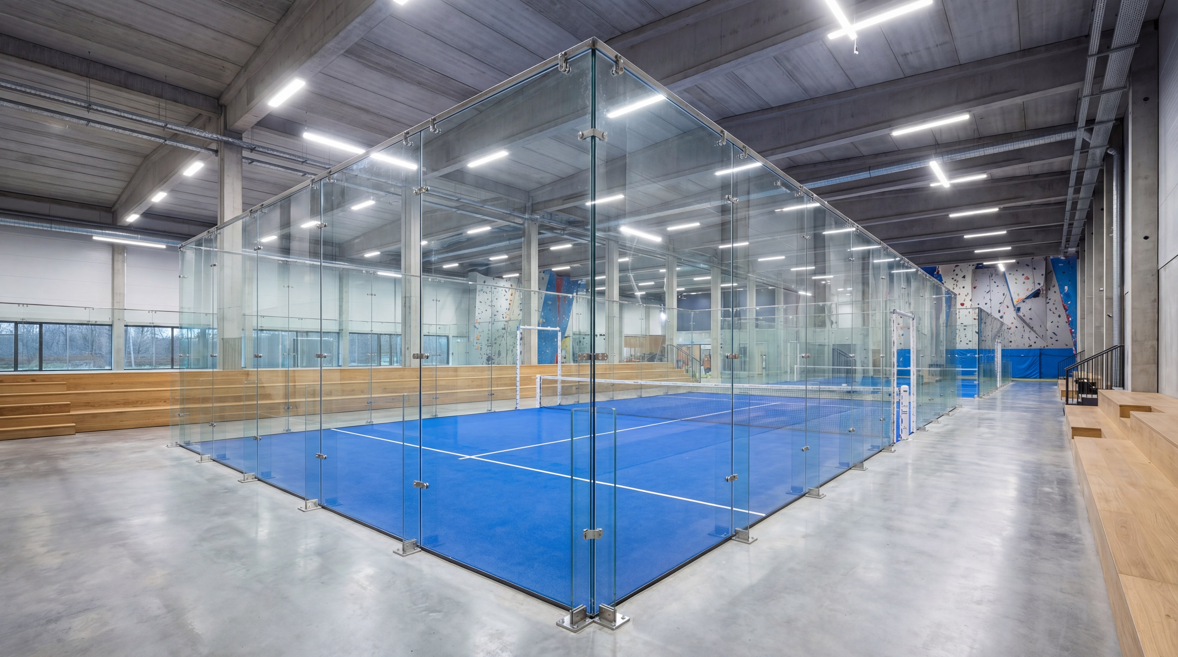 modern padel court interior