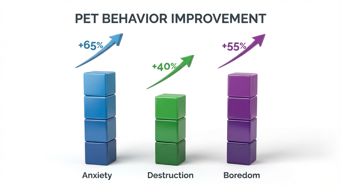 Pet Behavior Improvement Statistics Infographic