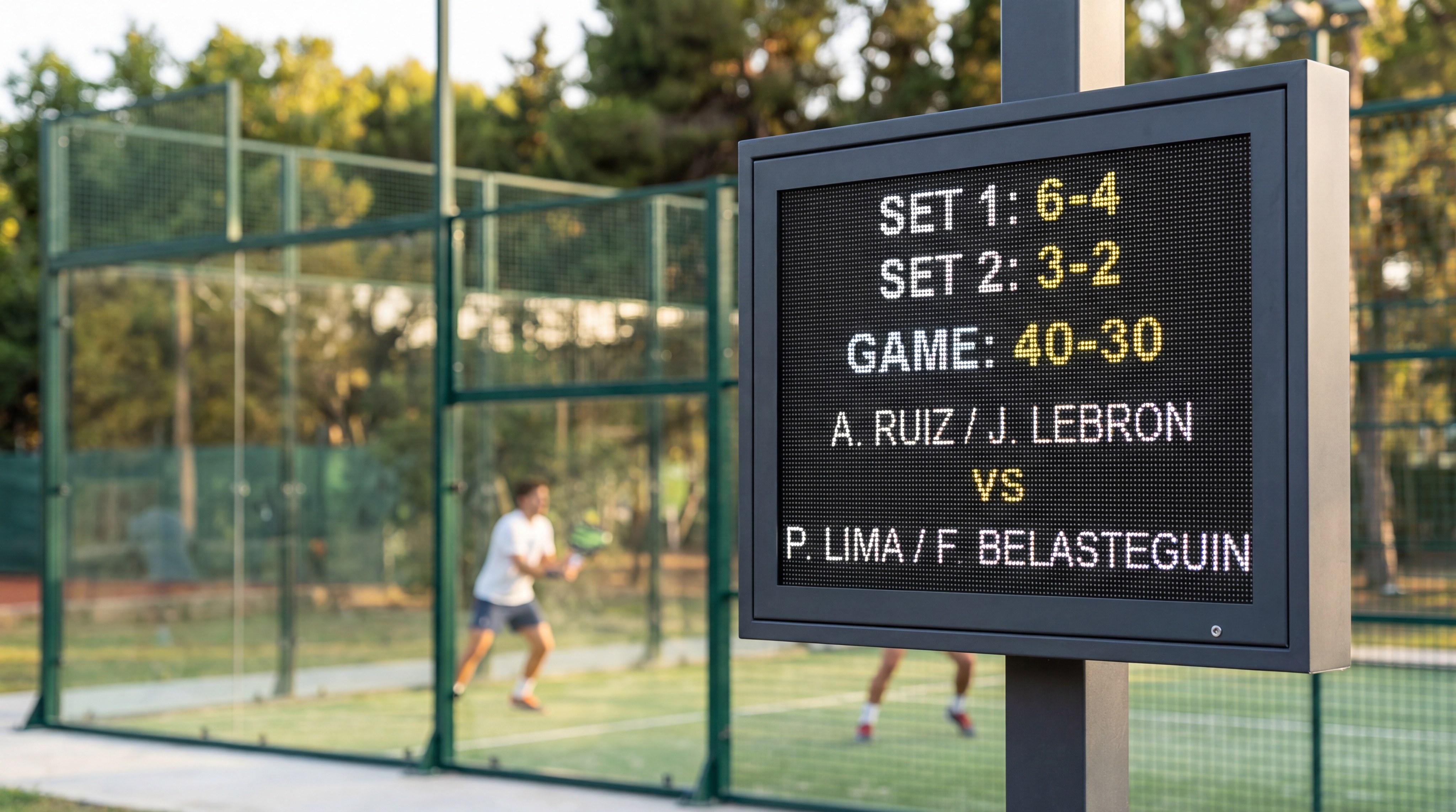 padel club scoreboard match