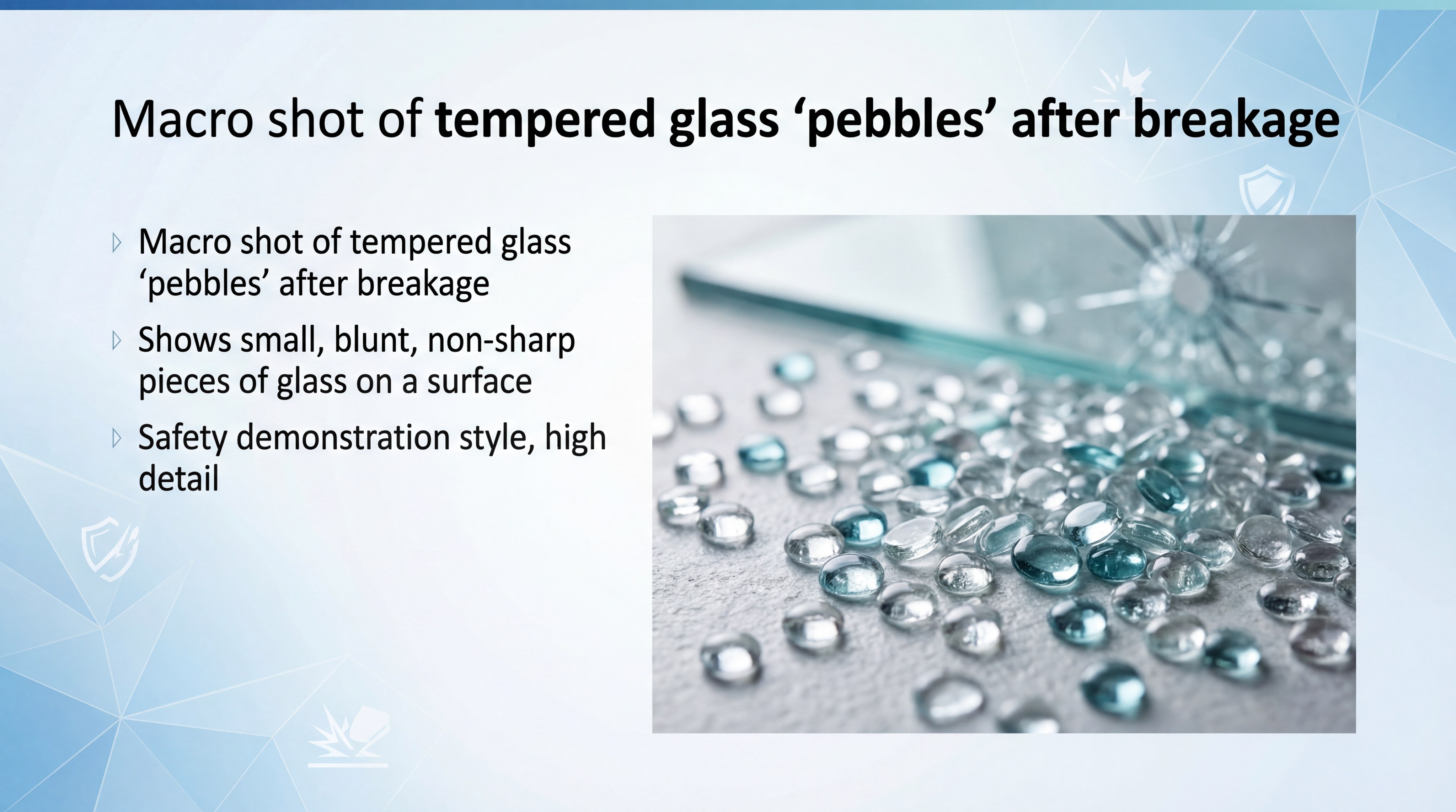tempered glass pebbles breakage slide 4