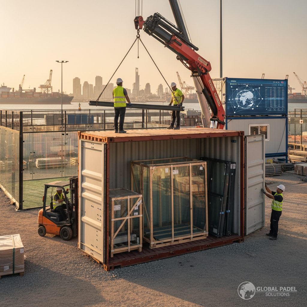 logistics padel court installation