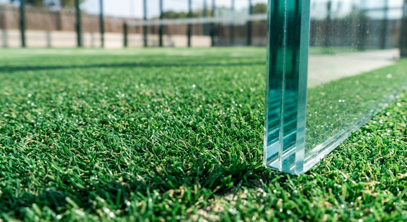 padel court materials macro photo