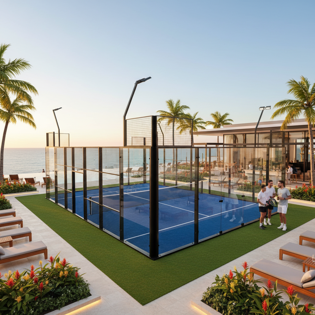 luxury outdoor padel court