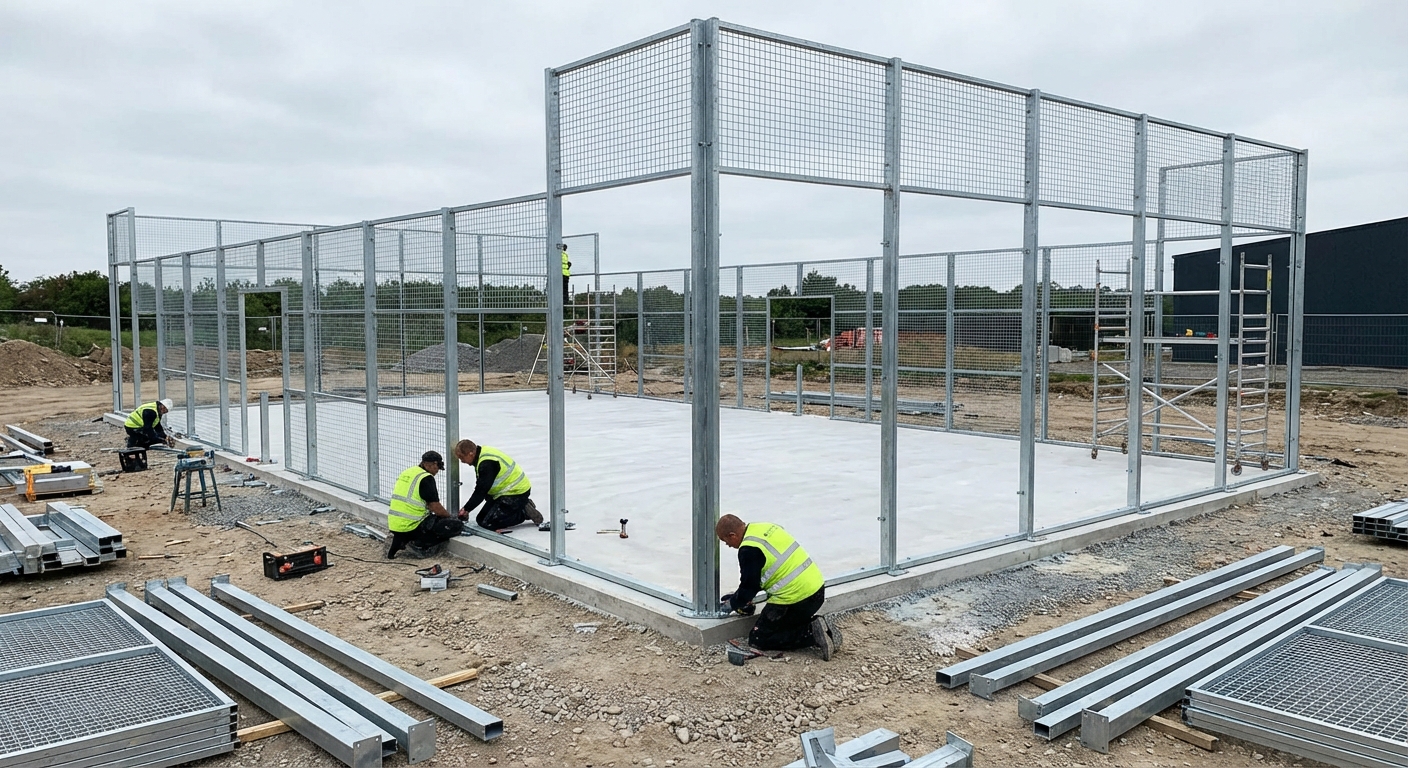 padel court construction phase