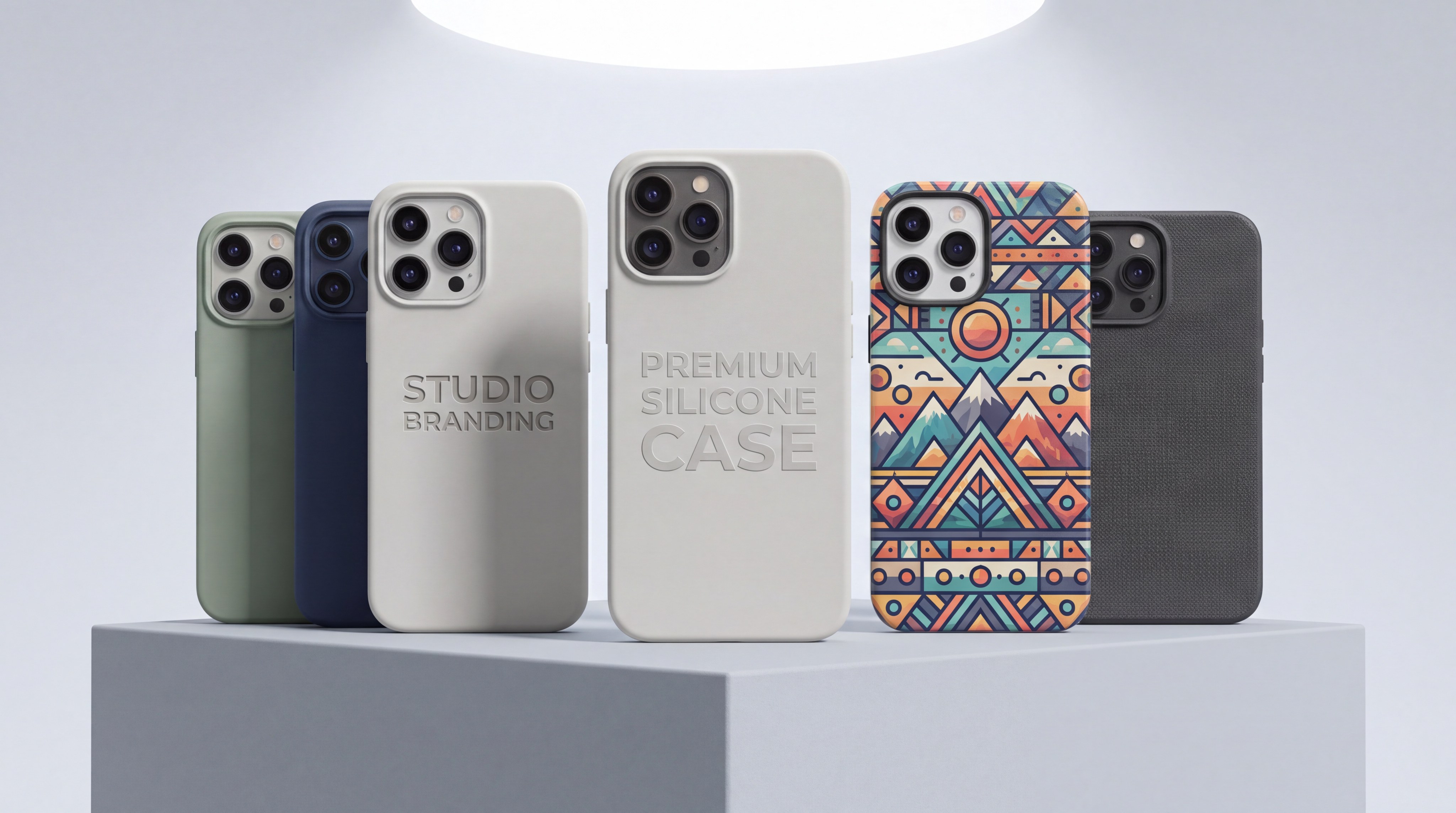 premium silicone cases product photography