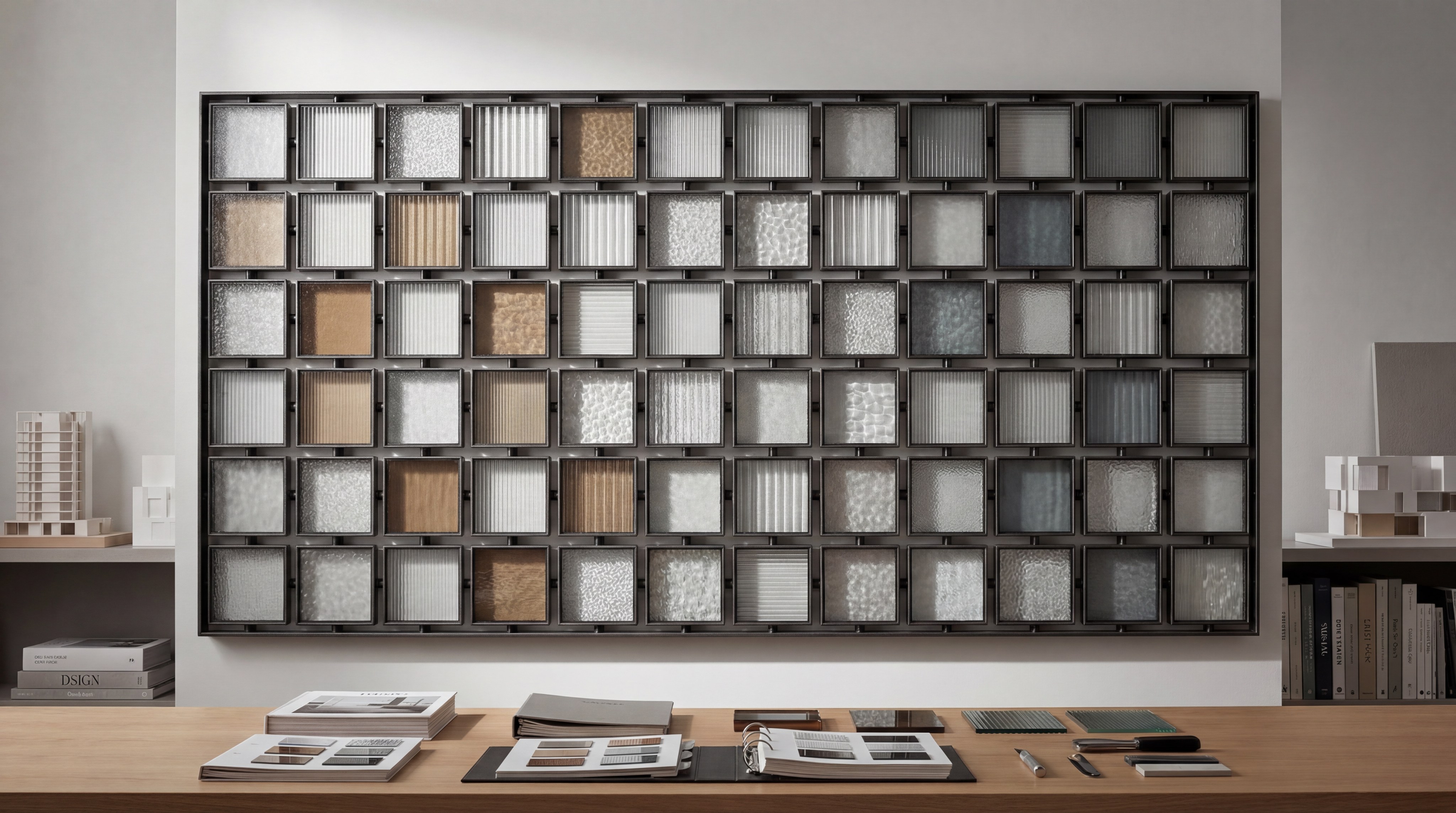 glass samples grid