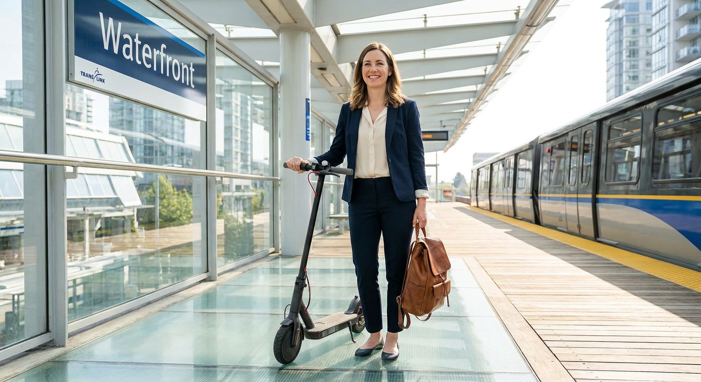 Urban Commuter Electric Scooter Portrait