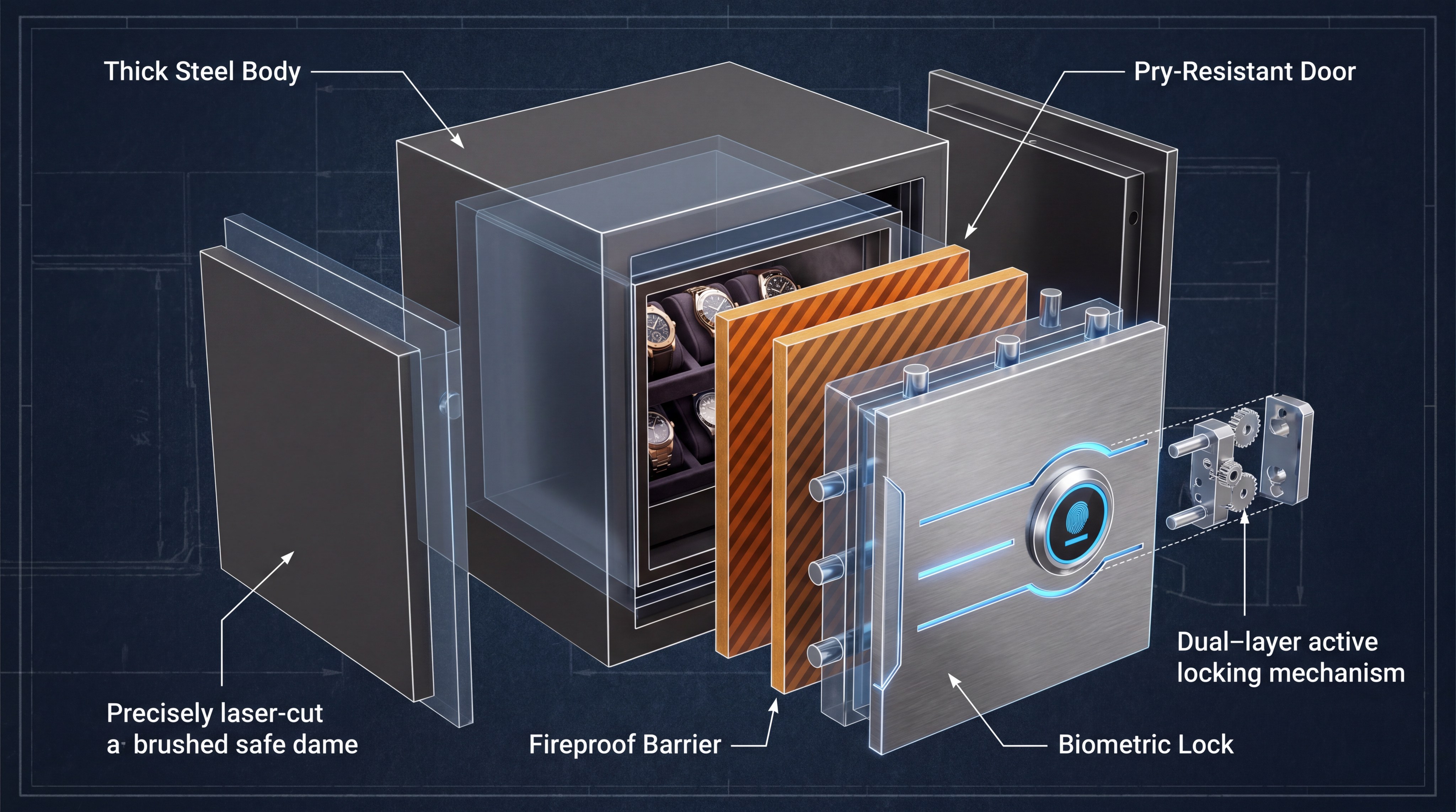 heavy duty watch safe security infographic