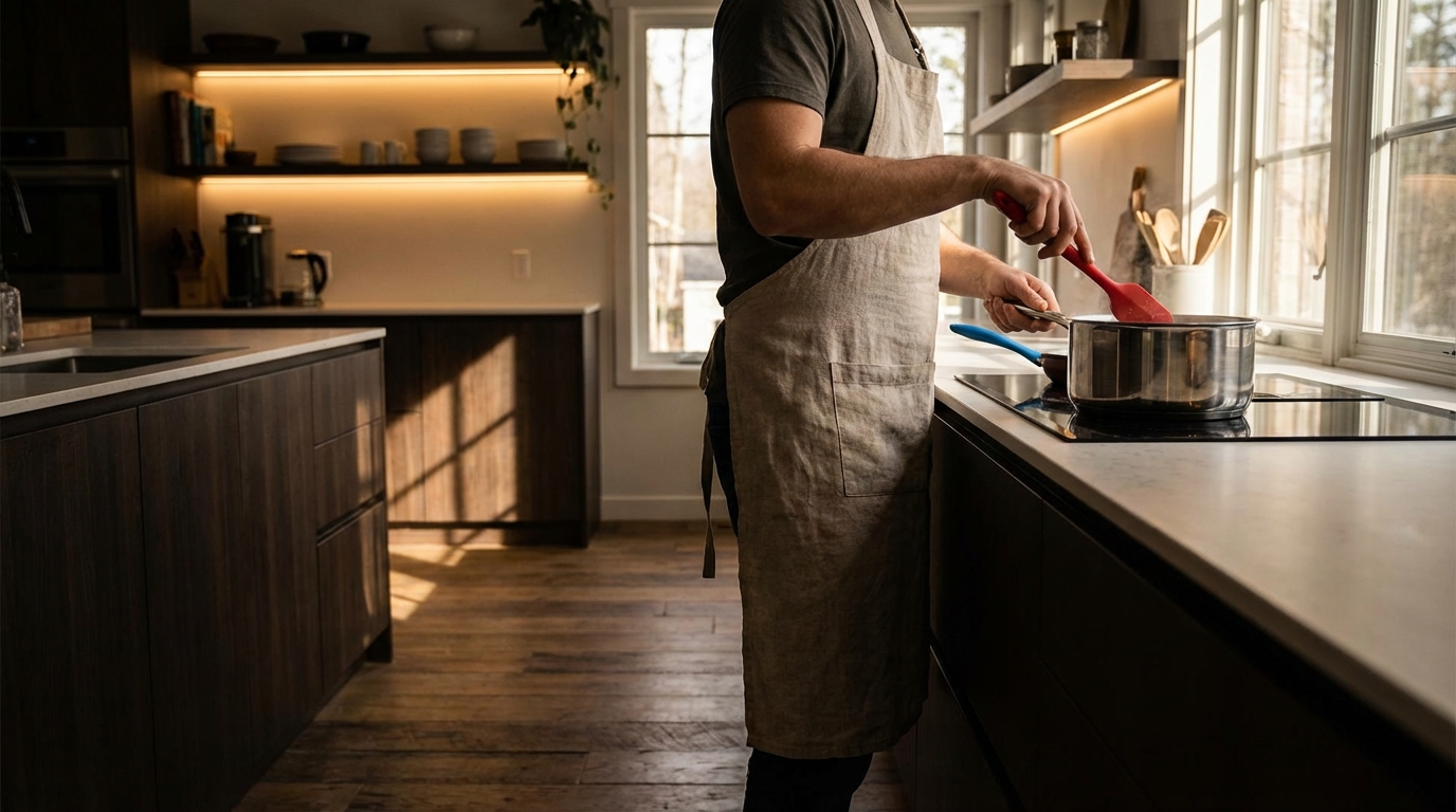 Cooking in a Modern Kitchen