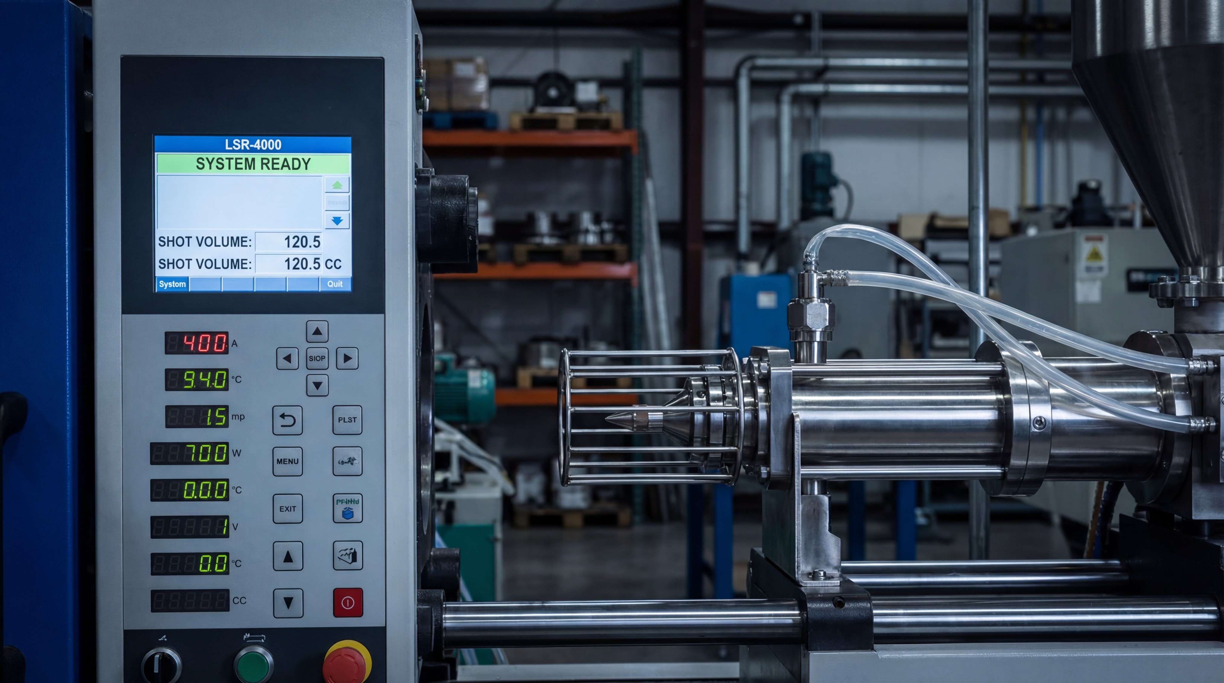 LSR injection molding control panel