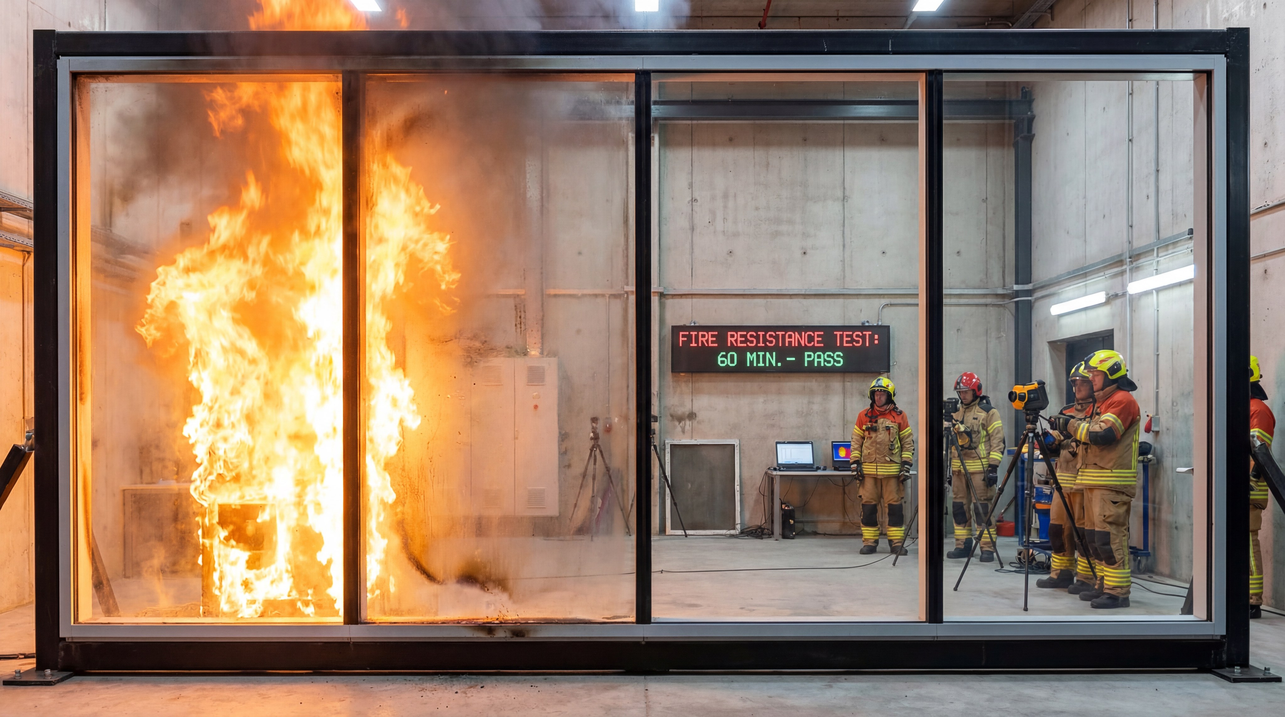 Fire Resistant Glass Curtain Wall Test