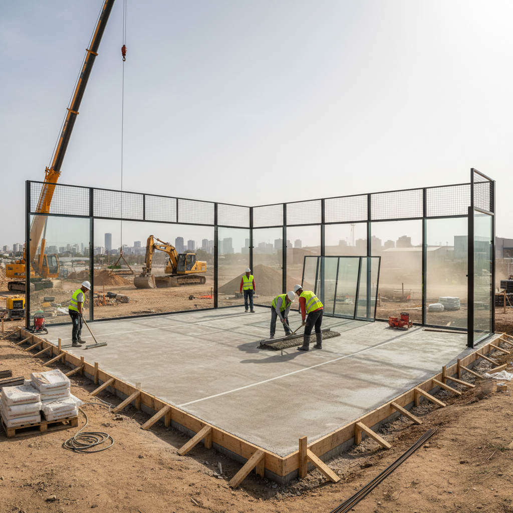 Padel Court Construction and Foundation