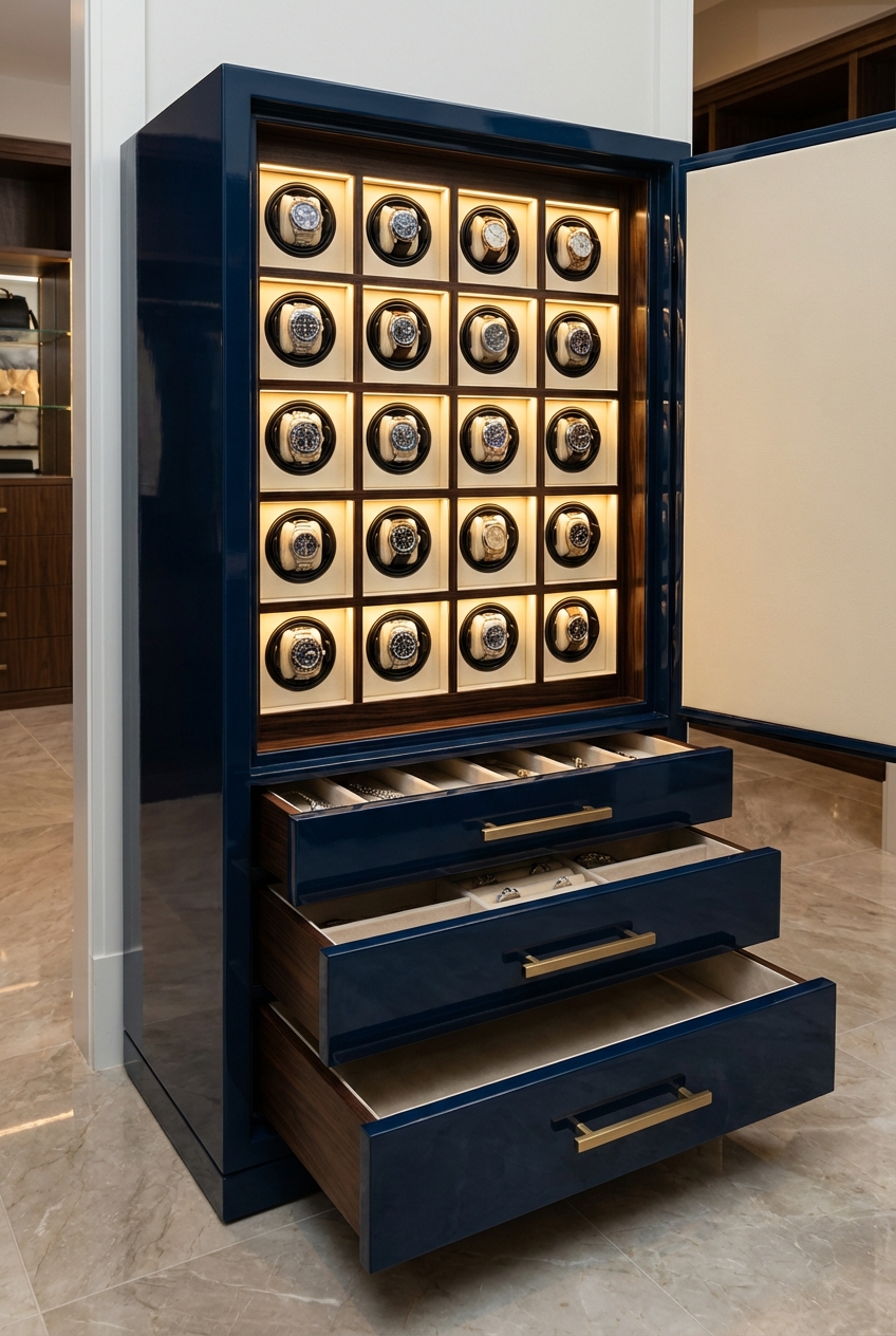 luxury watch safe display