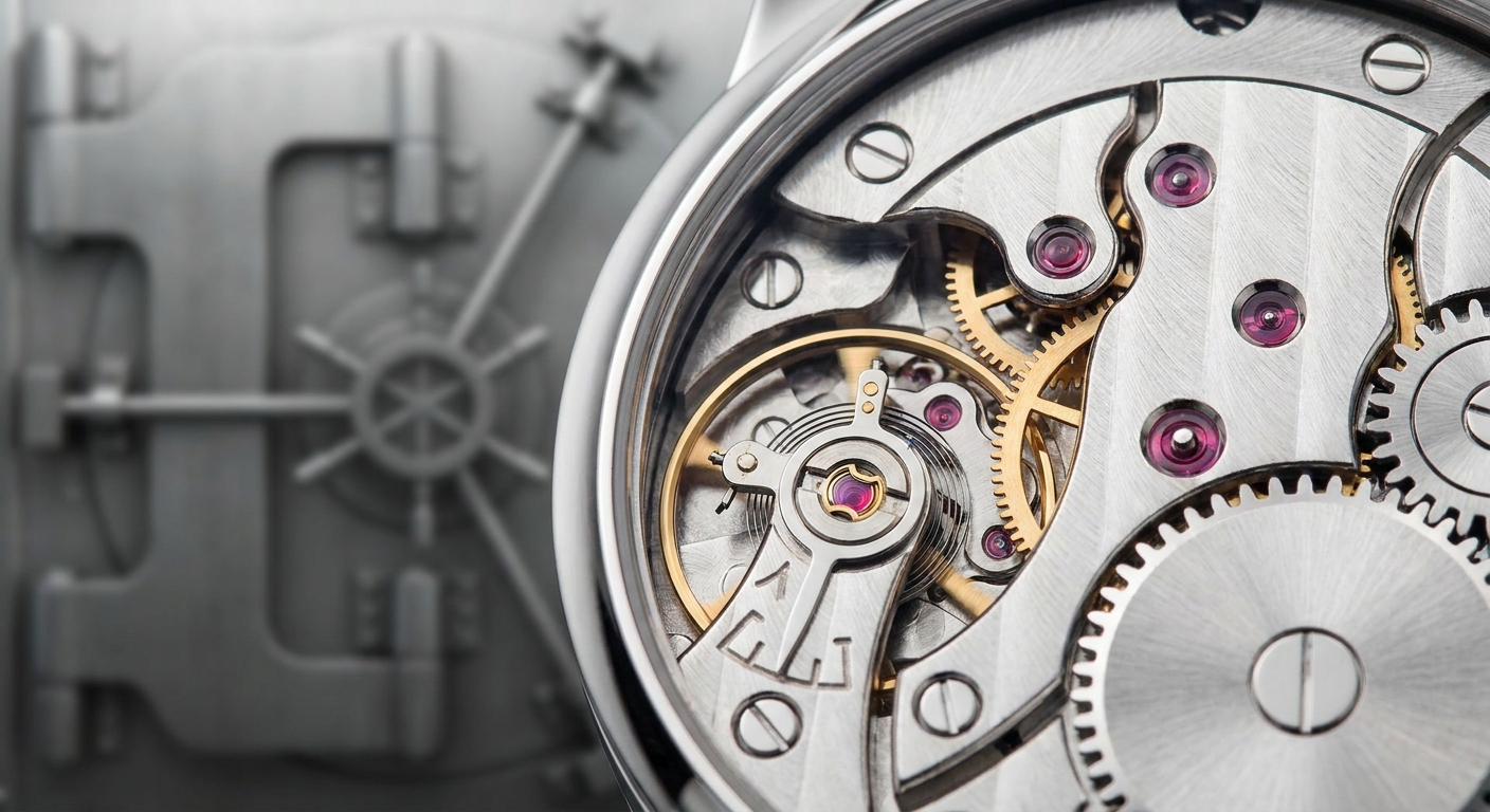 luxury watch movement macro protection