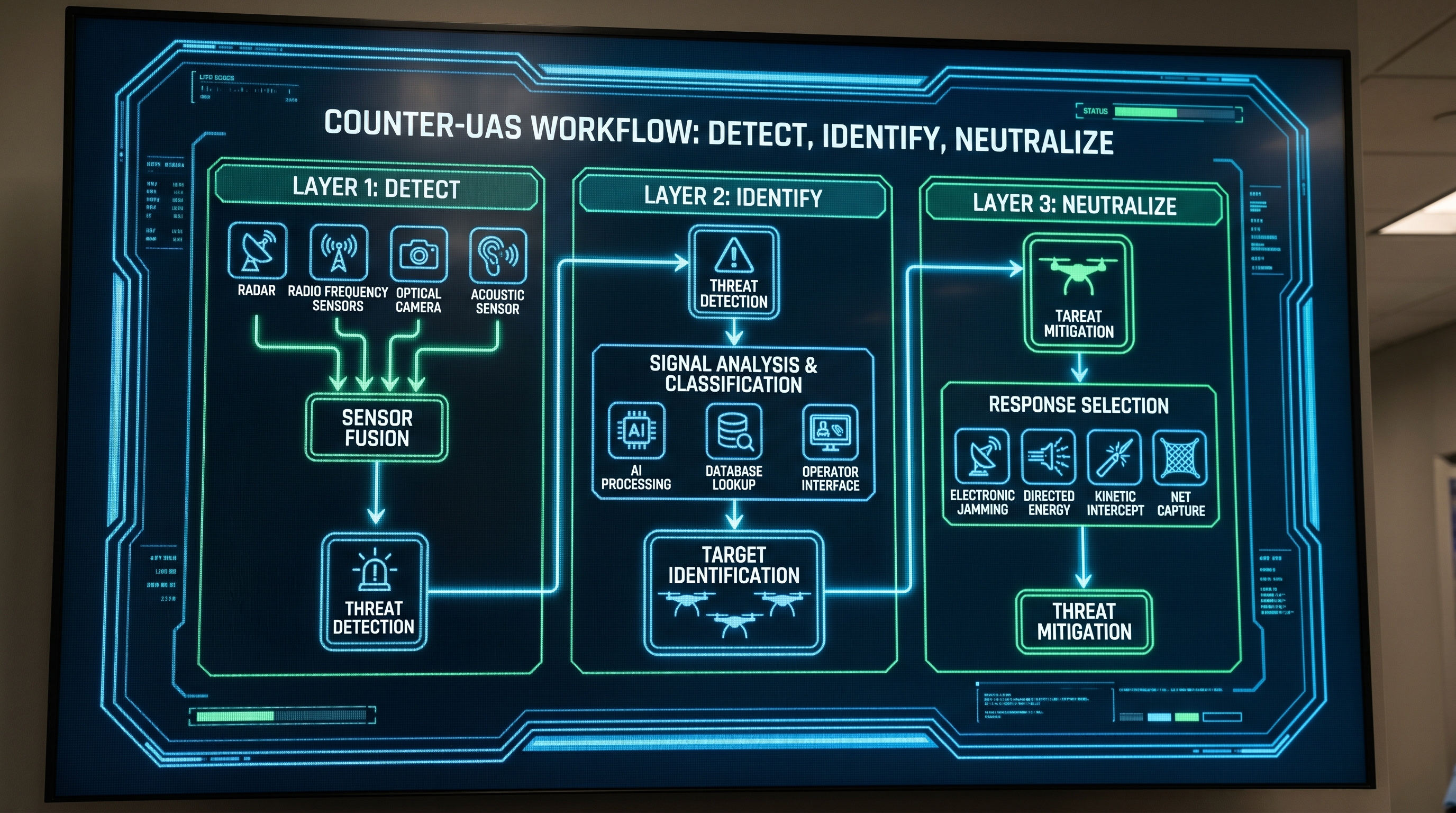 counter drone workflow diagram