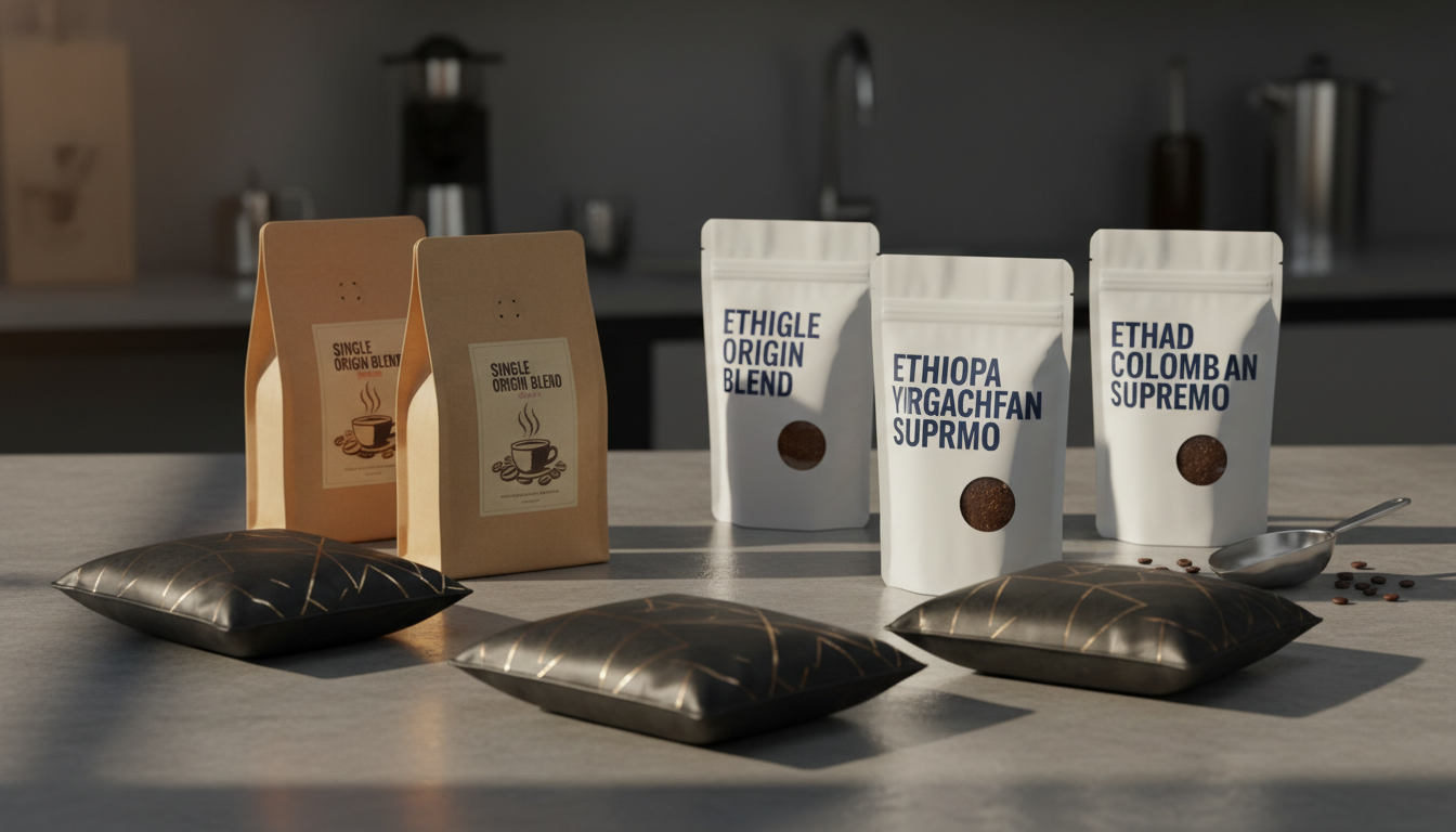 Studio Quality Coffee Bag Styles Product Photography