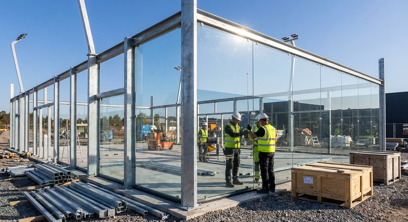 Padel court construction materials