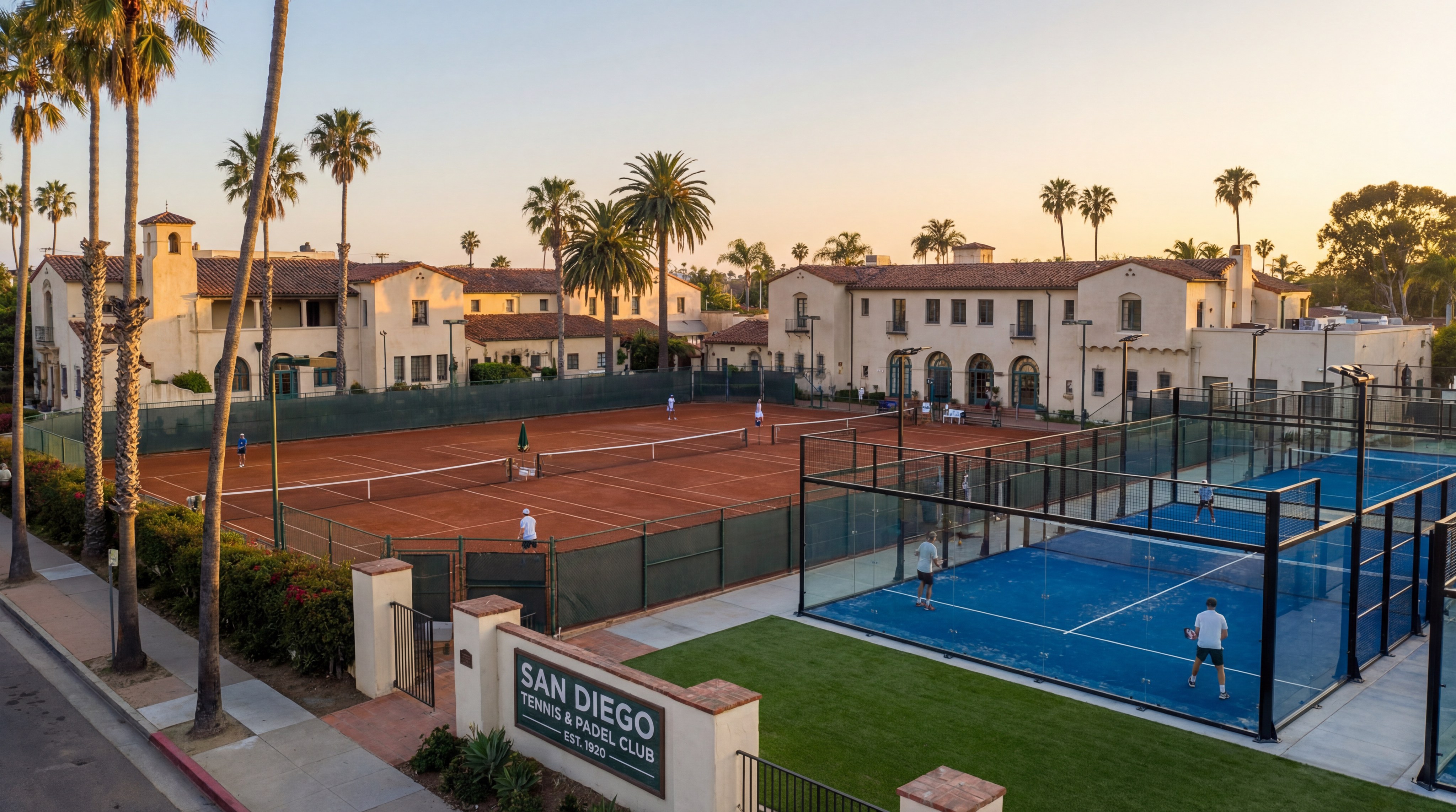 Image: Historic racket sports facility with updated padel courts