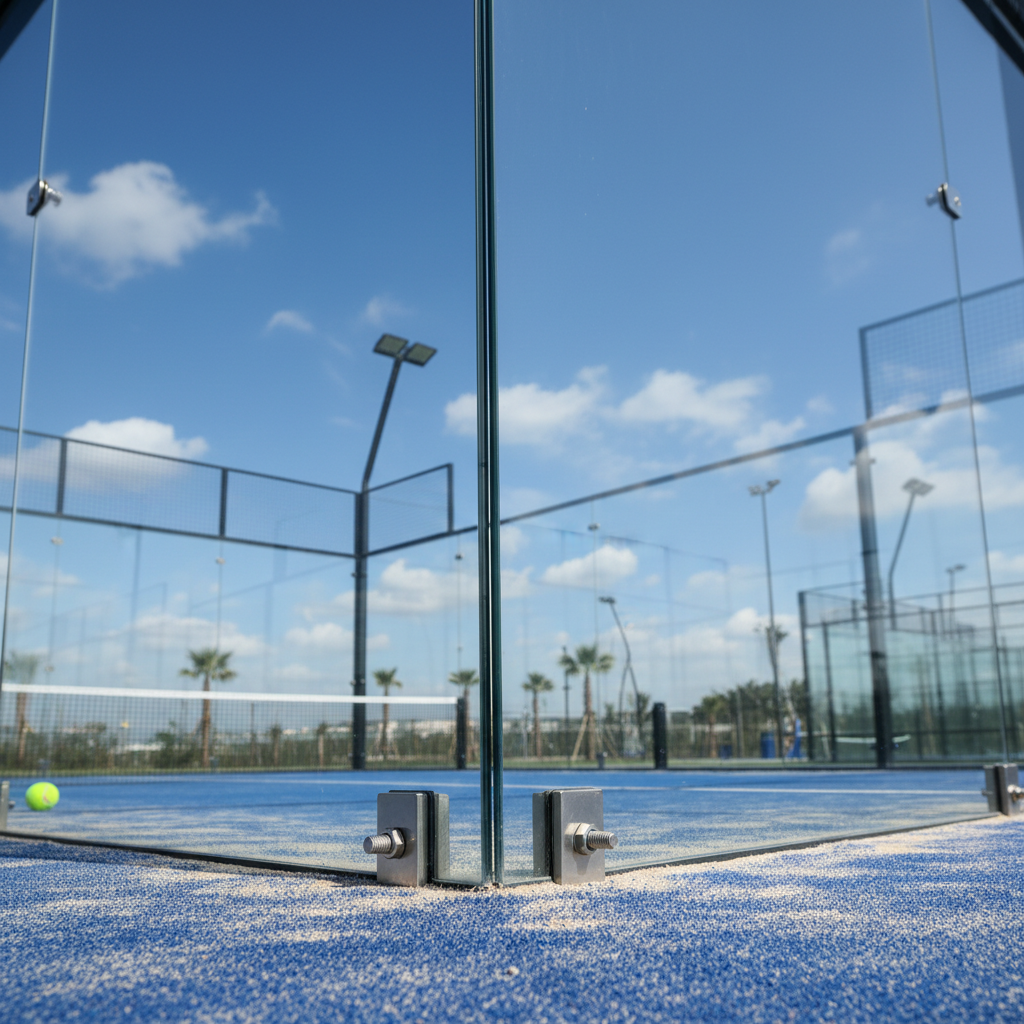 Tempered glass padel court