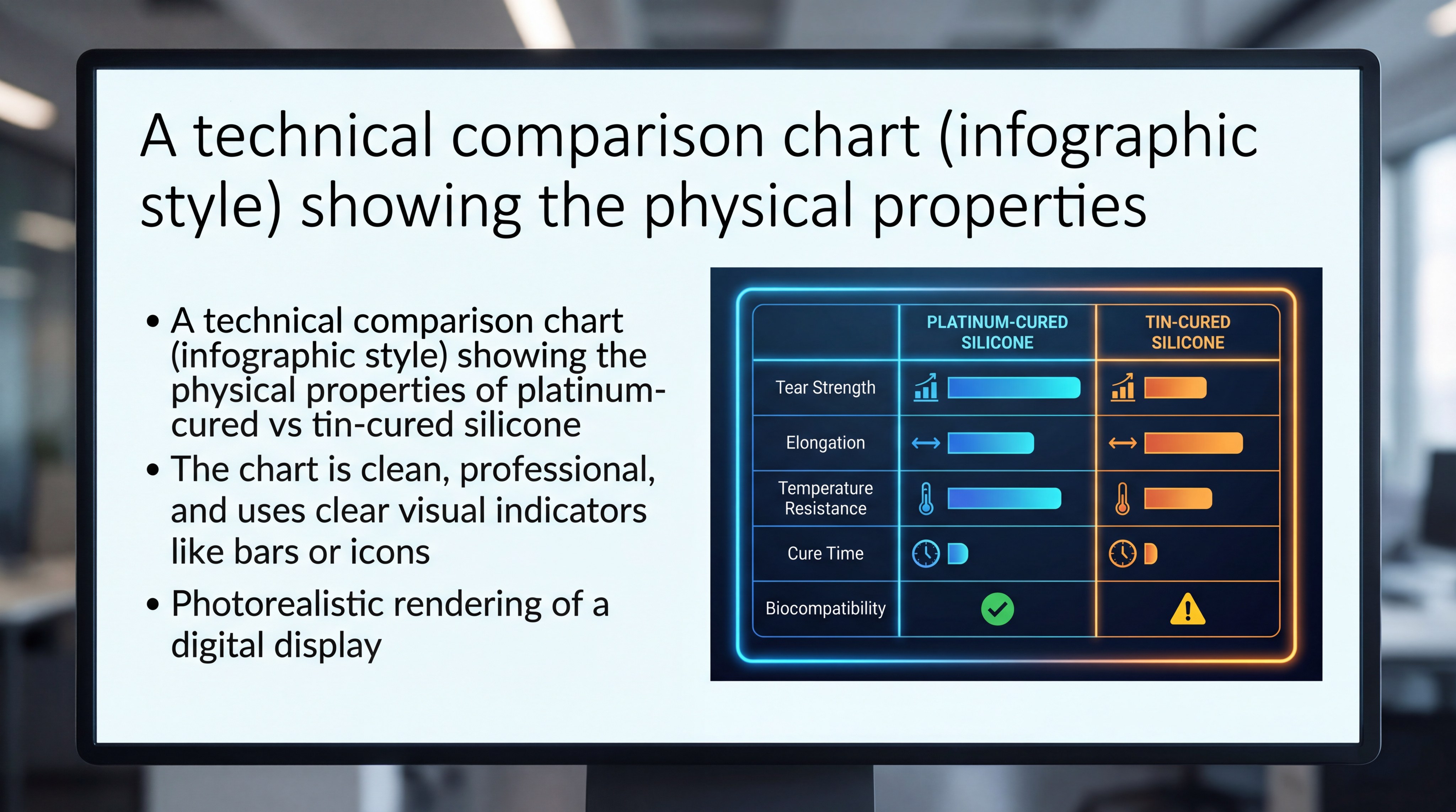 silicone curing comparison chart