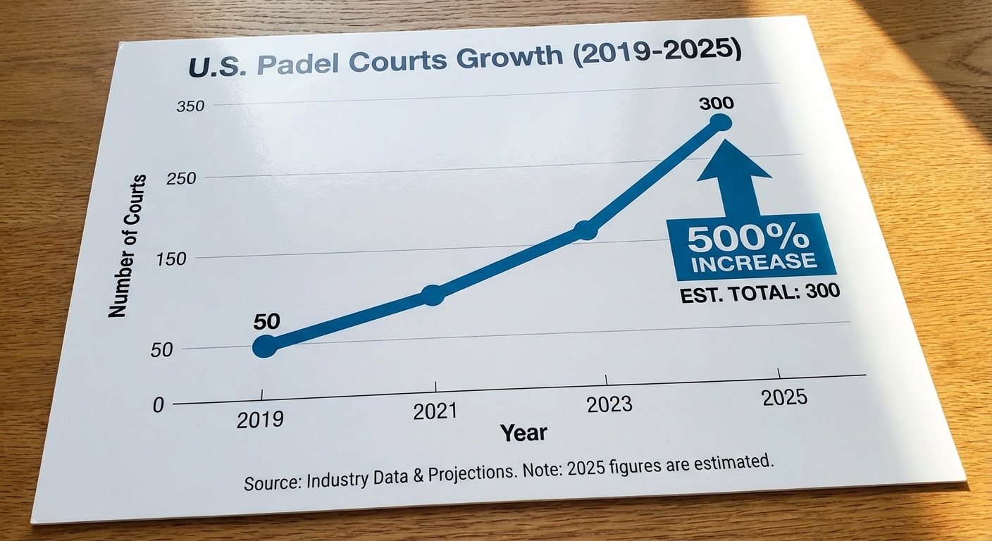 us padel courts growth chart