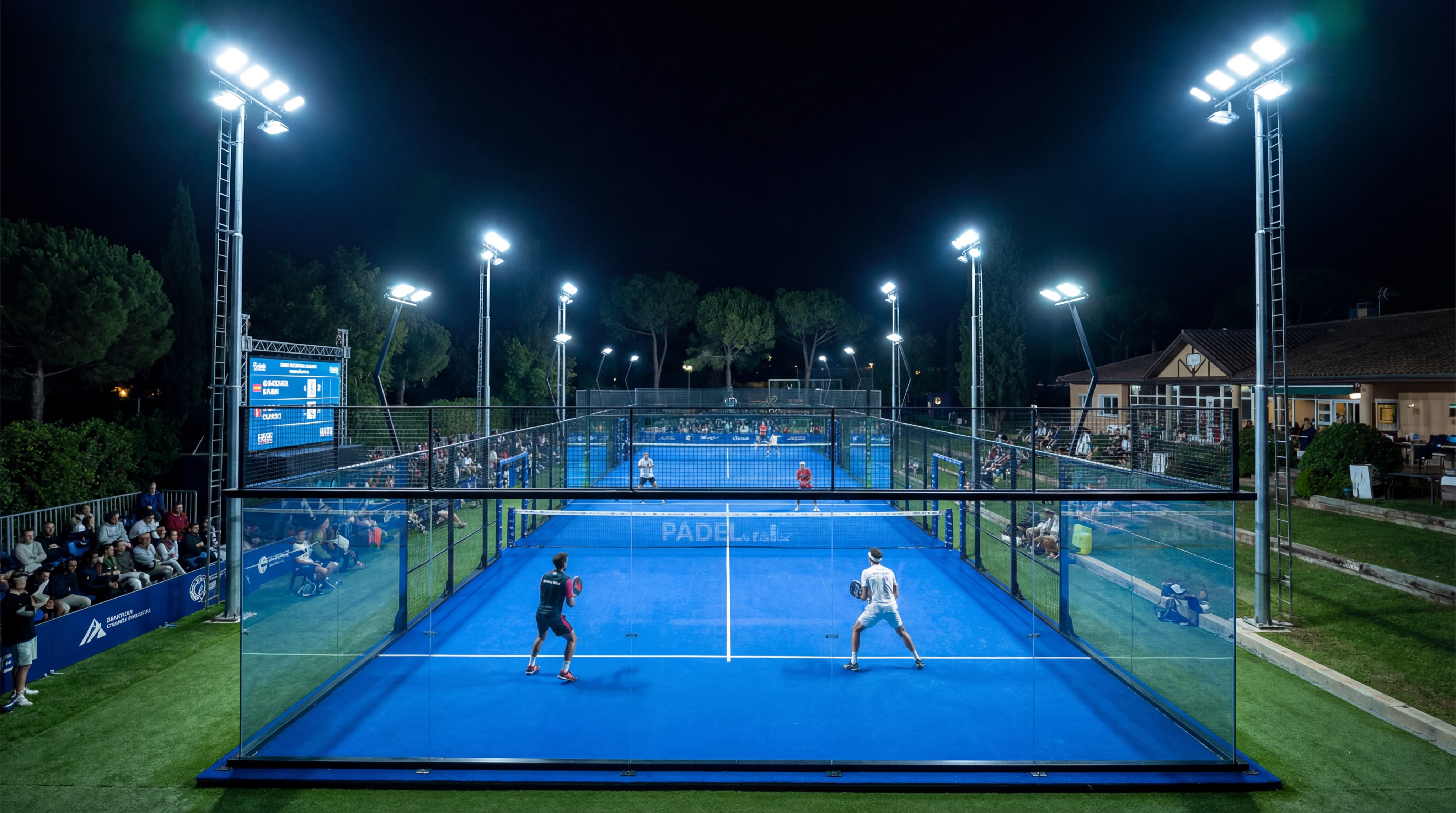 Padel court night led lighting