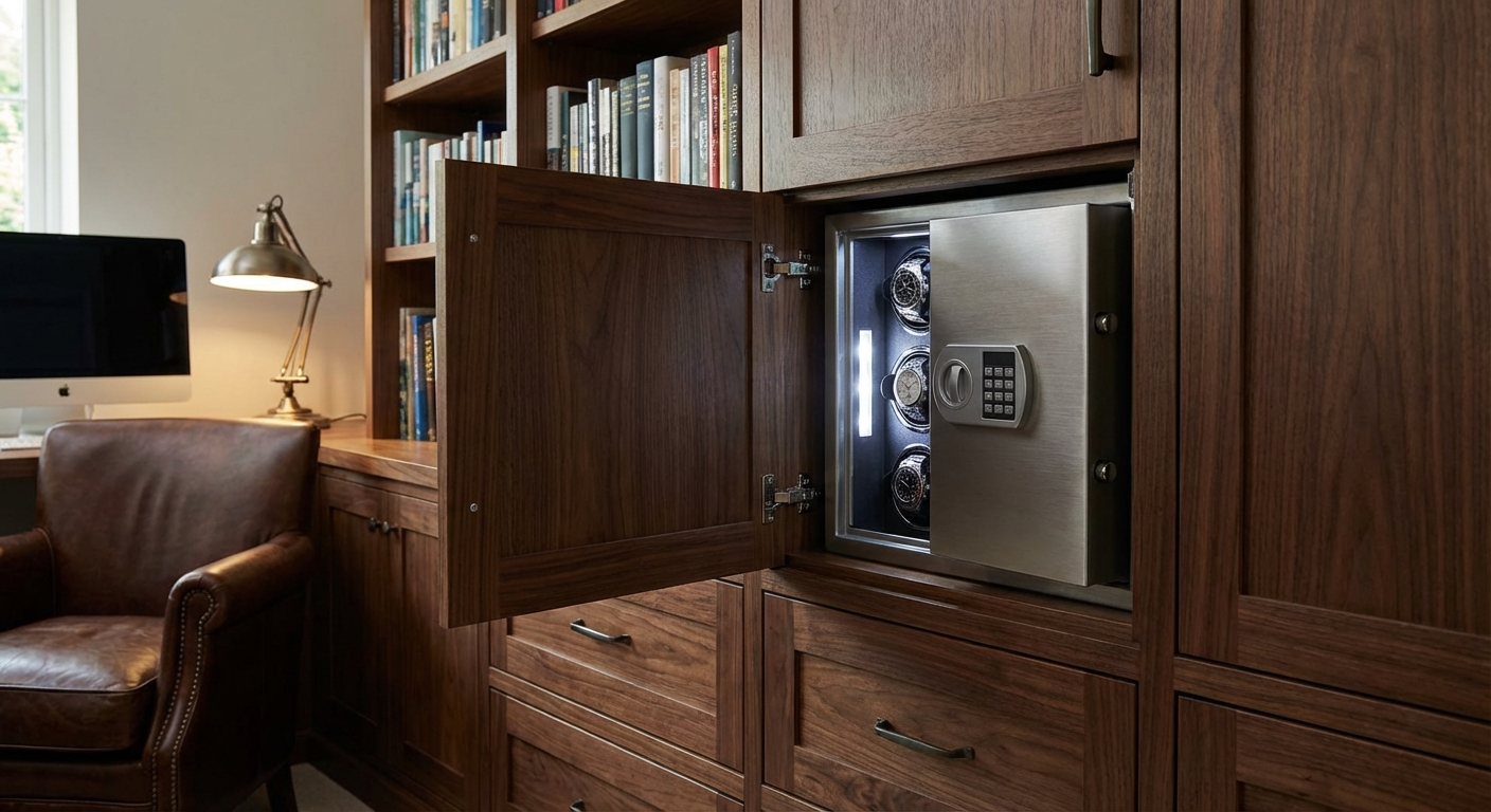 concealed watch safe cabinet