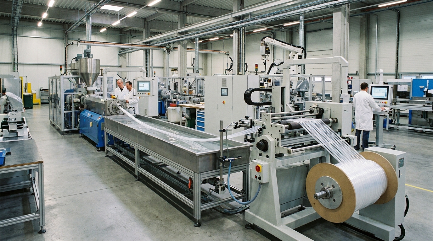 Medical silicone tubing production line