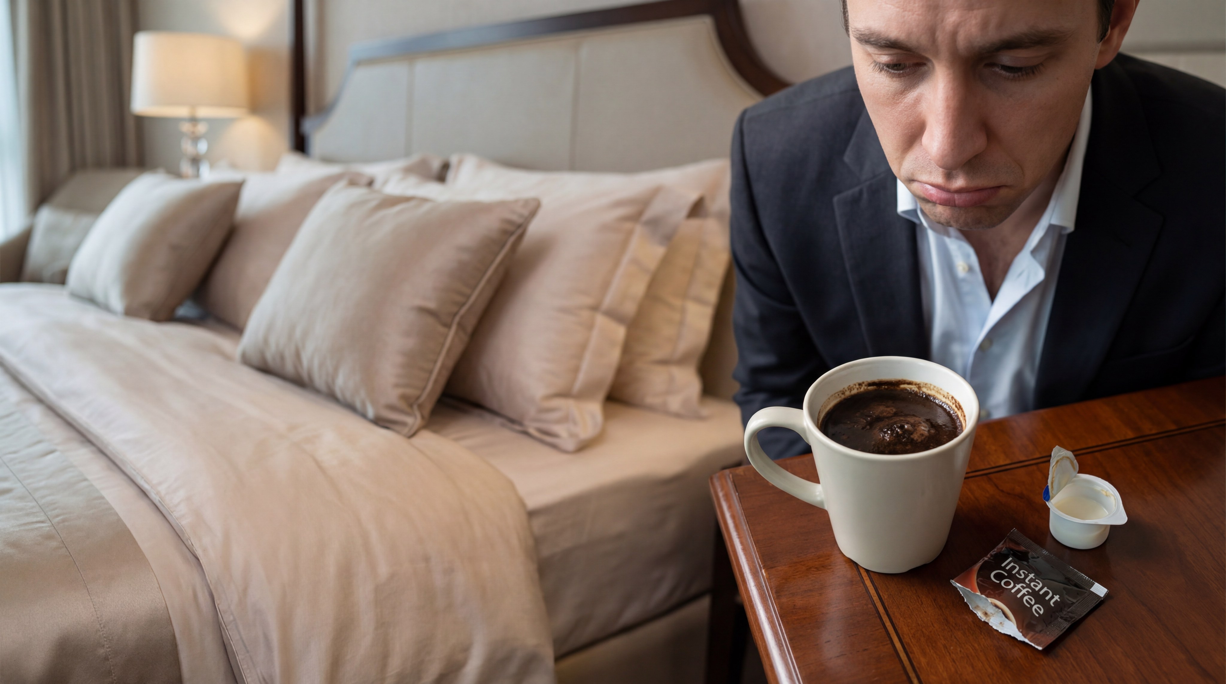Comparison of instant coffee vs premium hotel drip coffee solutions for guest rooms