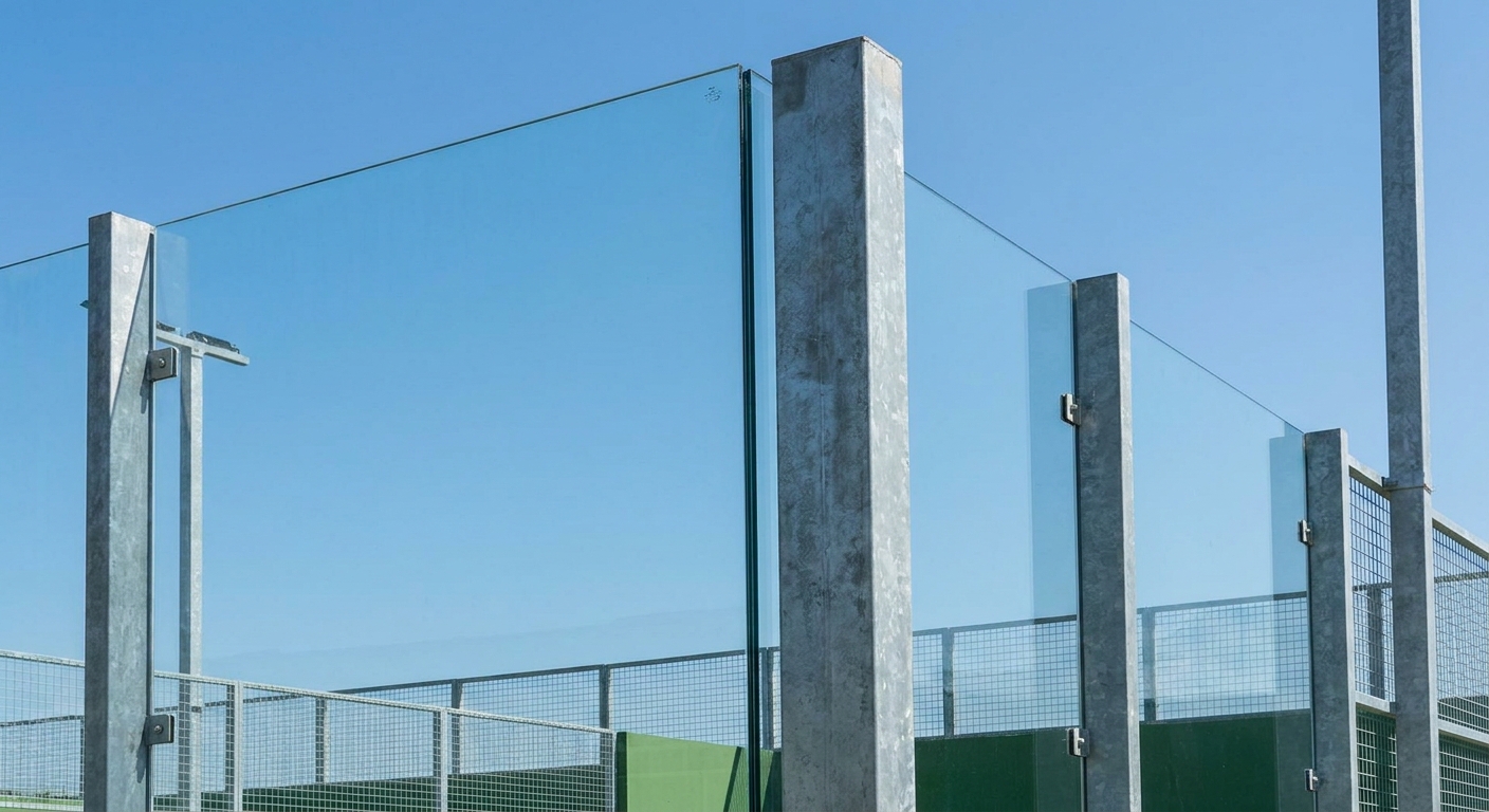 padel court close up structure
