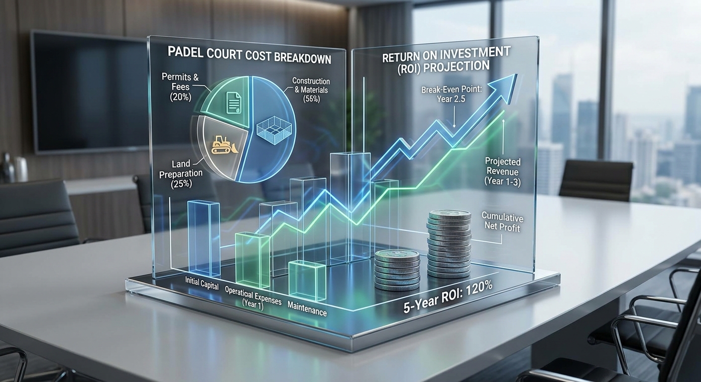 padel court cost roi chart