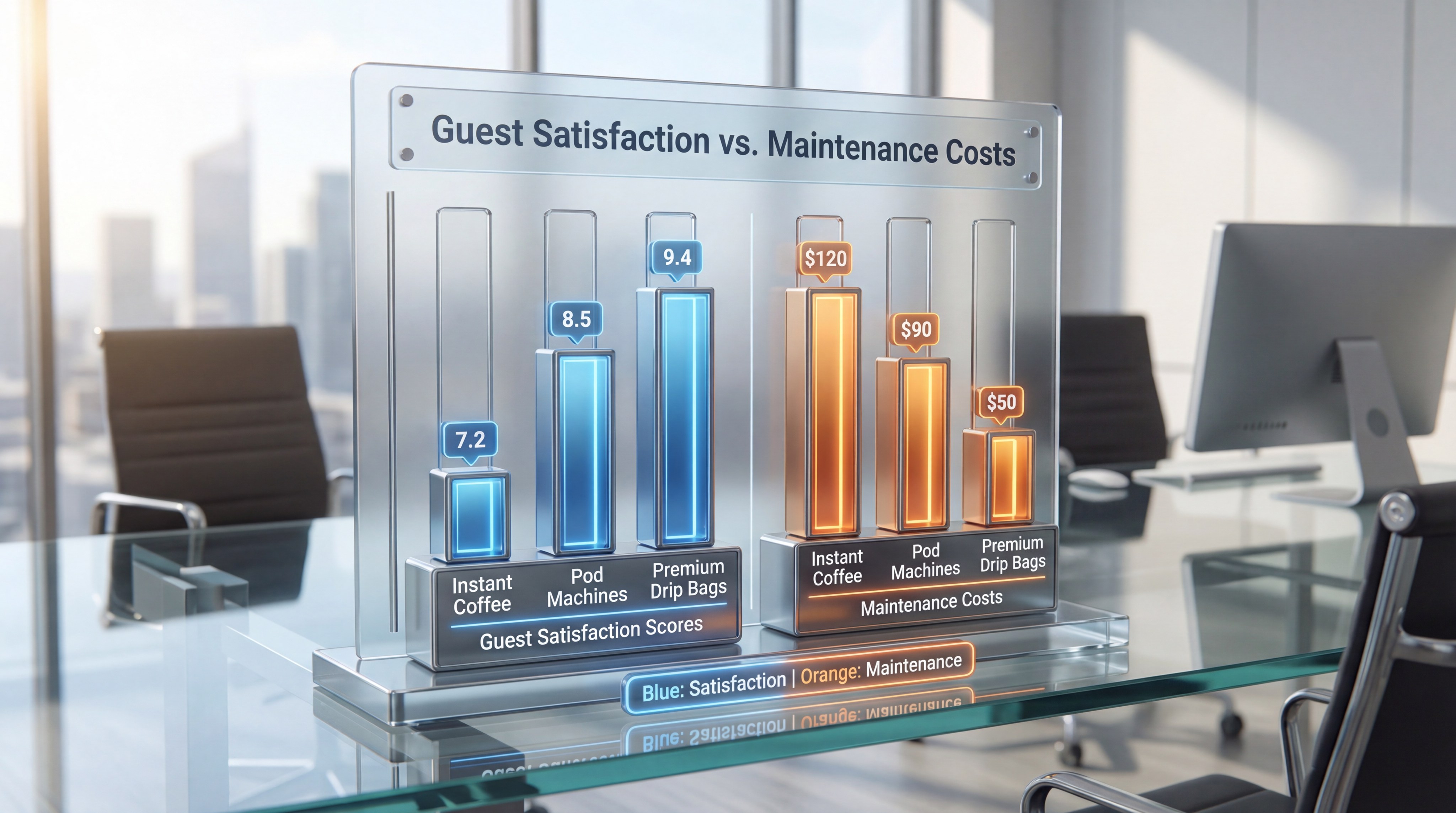 Comparison of instant coffee vs premium hotel drip coffee solutions for guest rooms