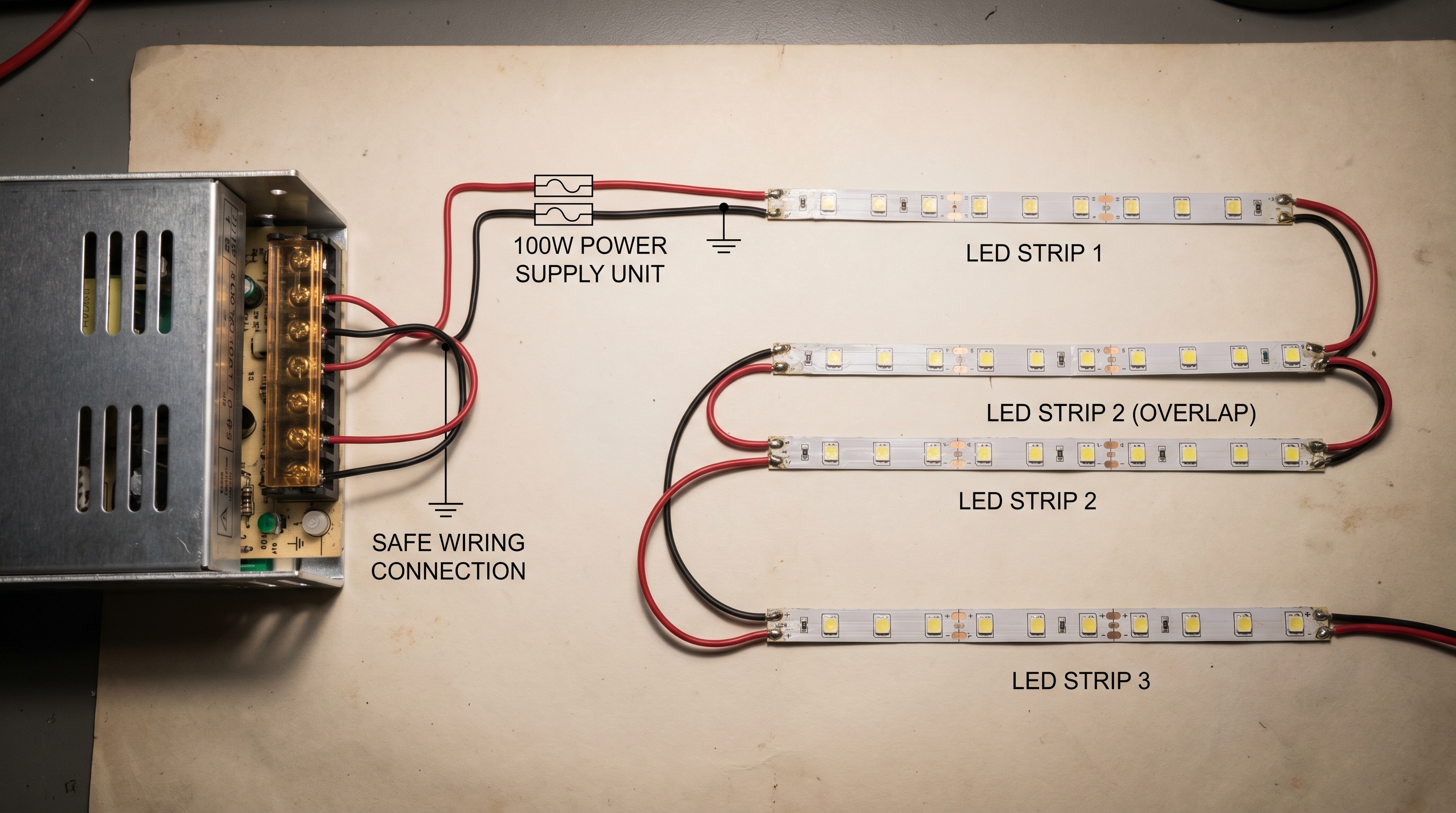 led strip power supply diagram