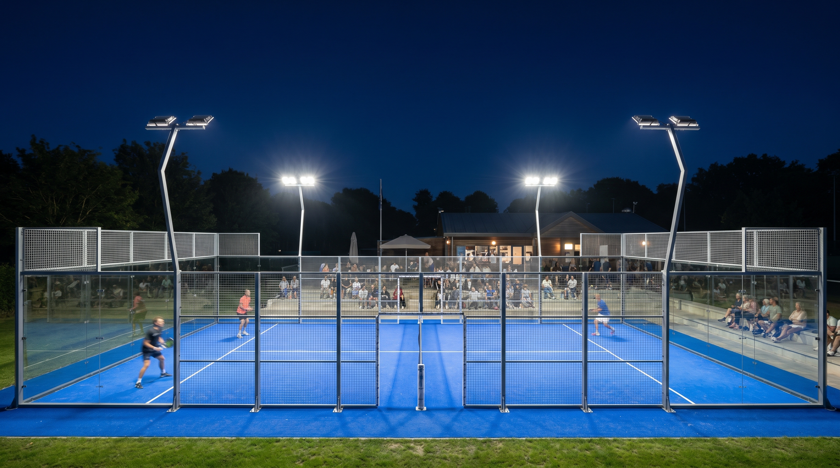 padel court night lighting