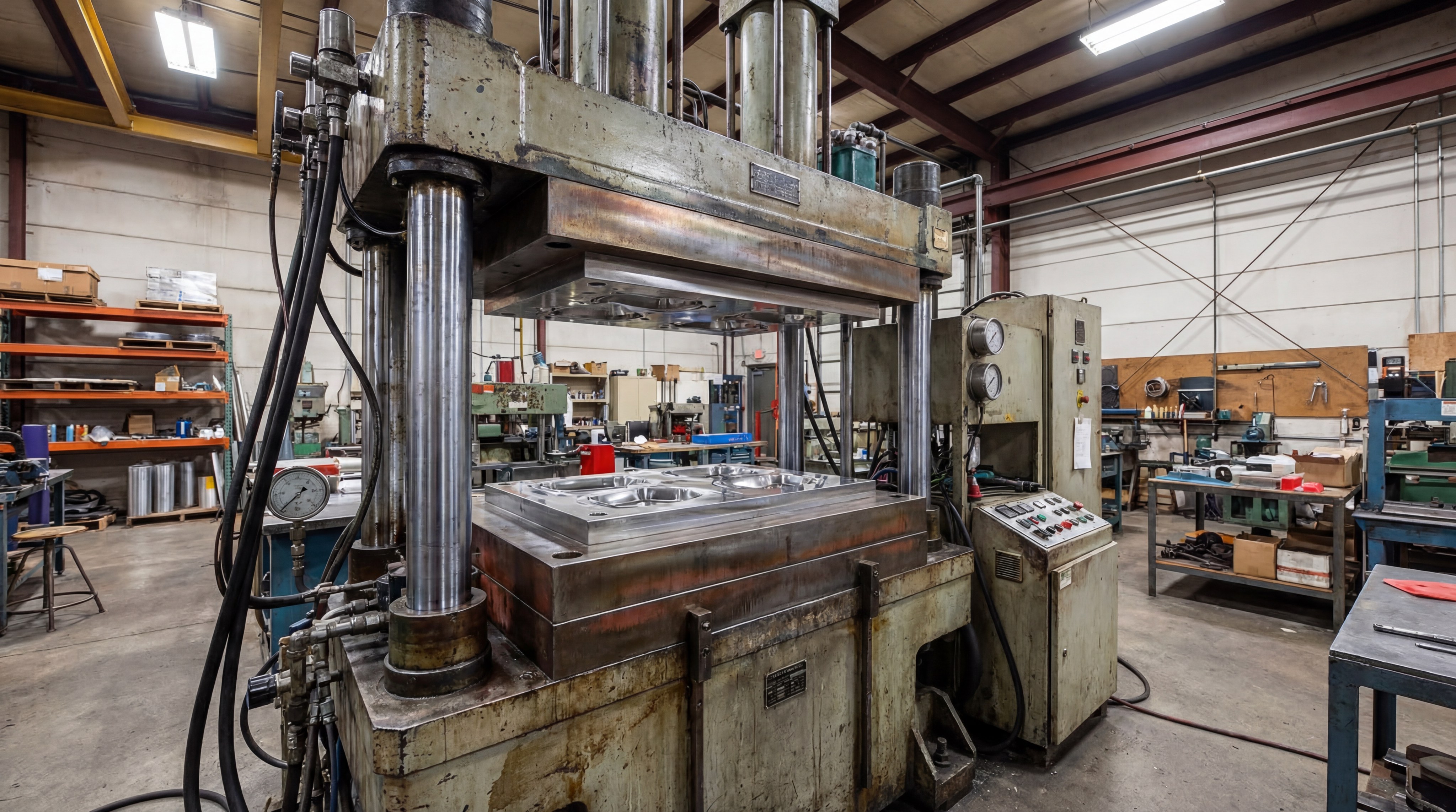 silicone compression molding press