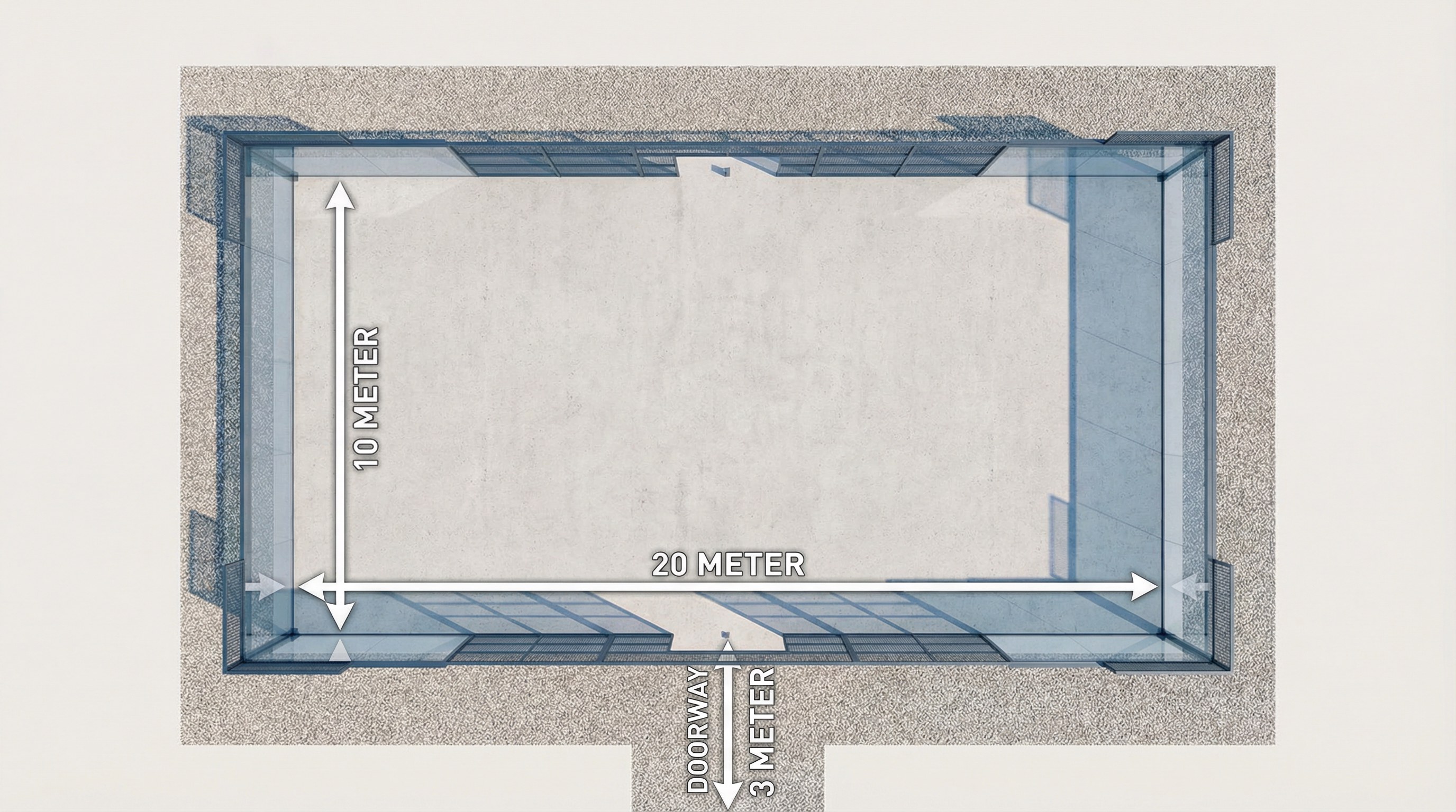 padel court architectural diagram