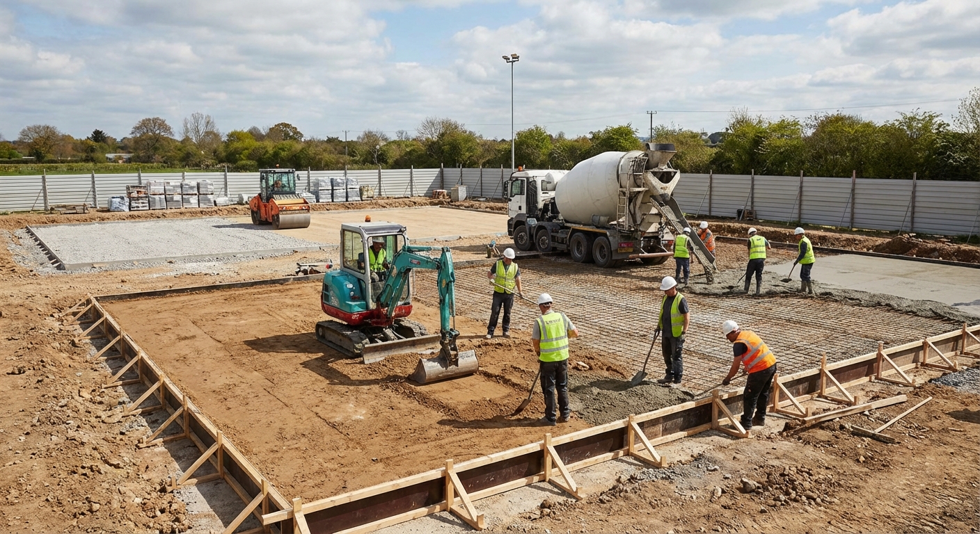 padel court construction site