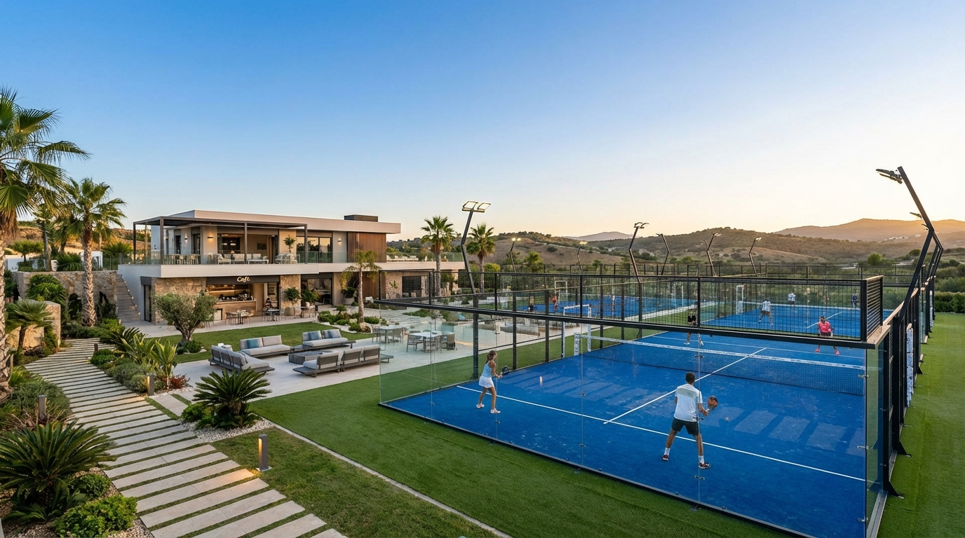 luxury padel court facility