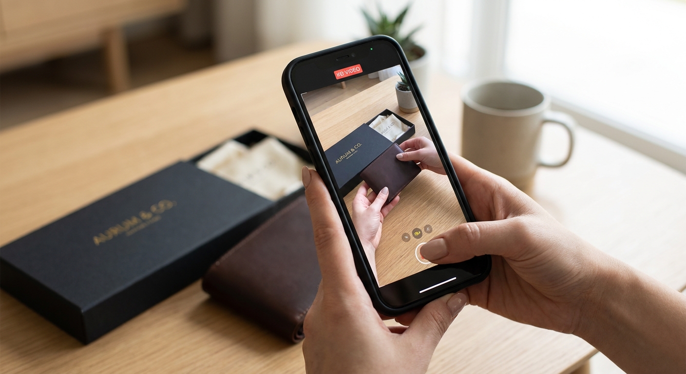 Influencer Recording Premium Wallet Unboxing Video