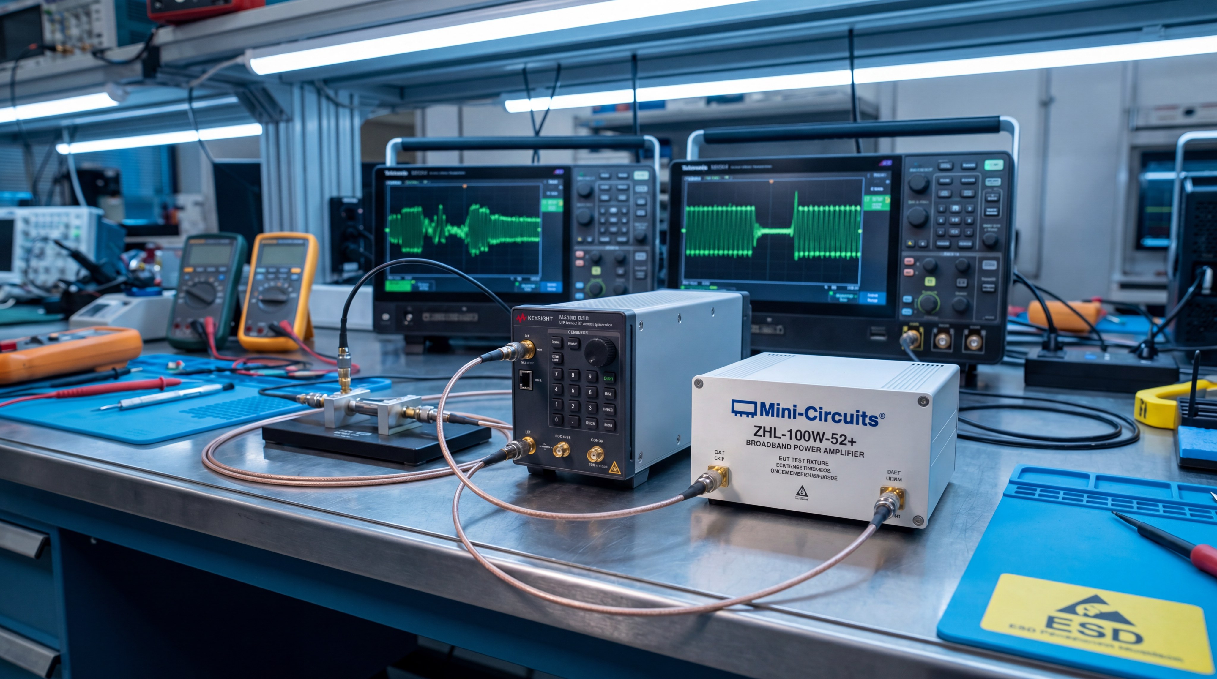 rf signal generator lab setup