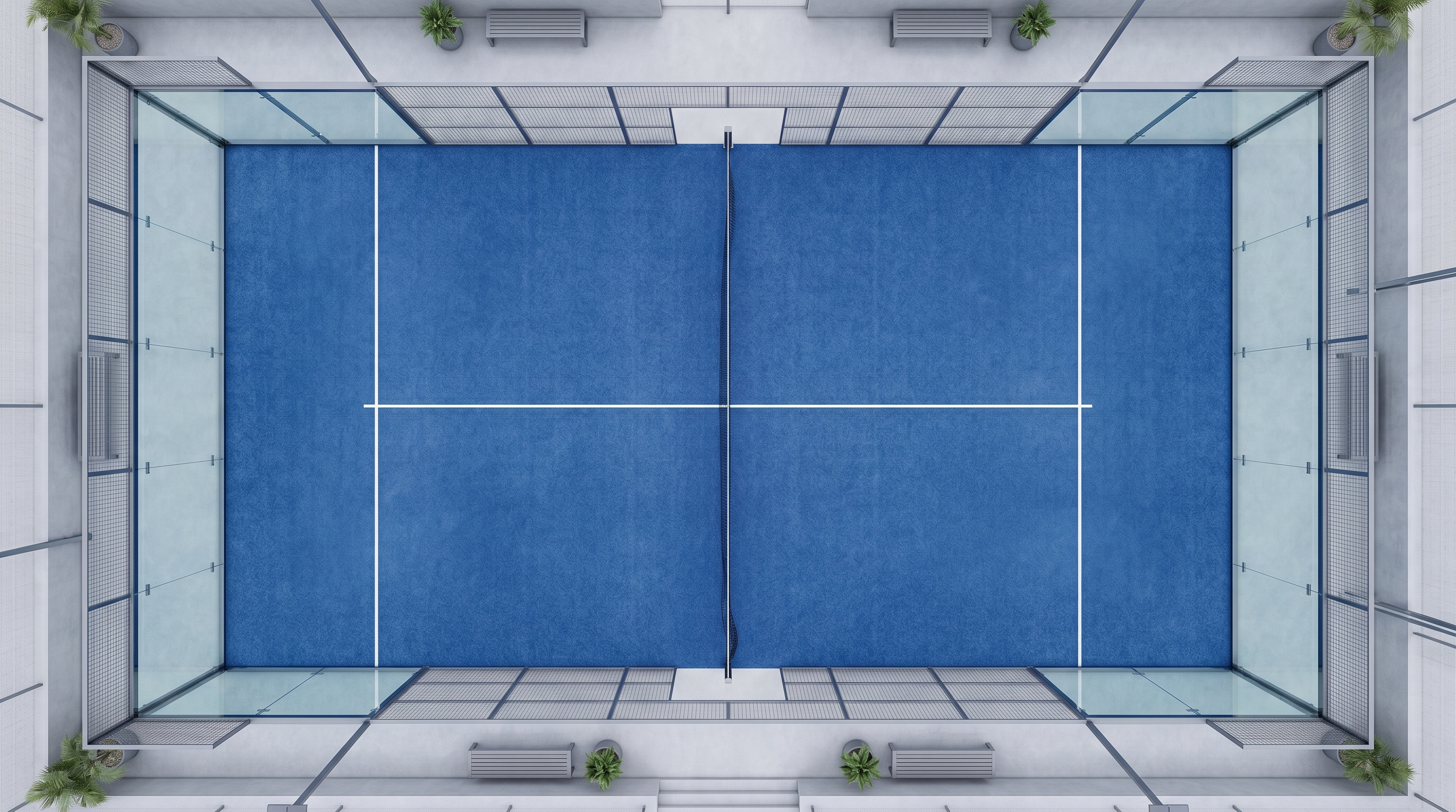 padel court 3d render