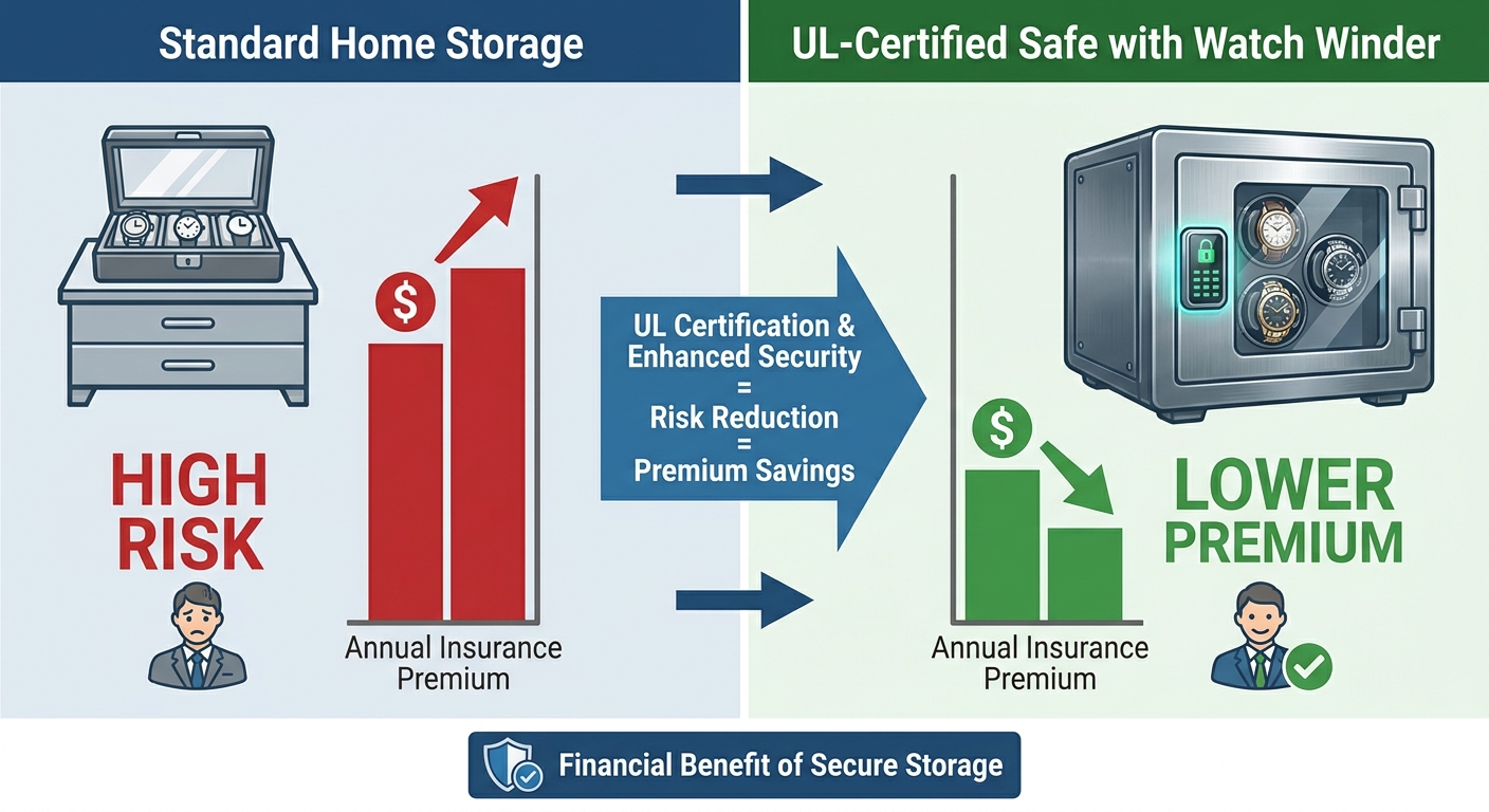 ul certified safe insurance premium infographic
