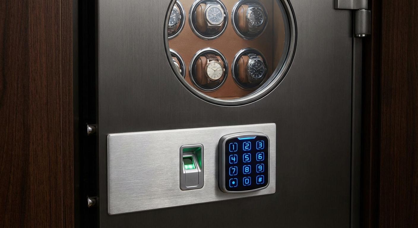 High-Tech Digital Keypad and Biometric Fingerprint Scanner