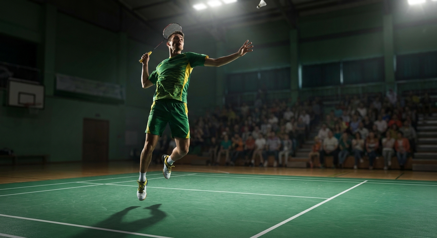 professional badminton smash shot